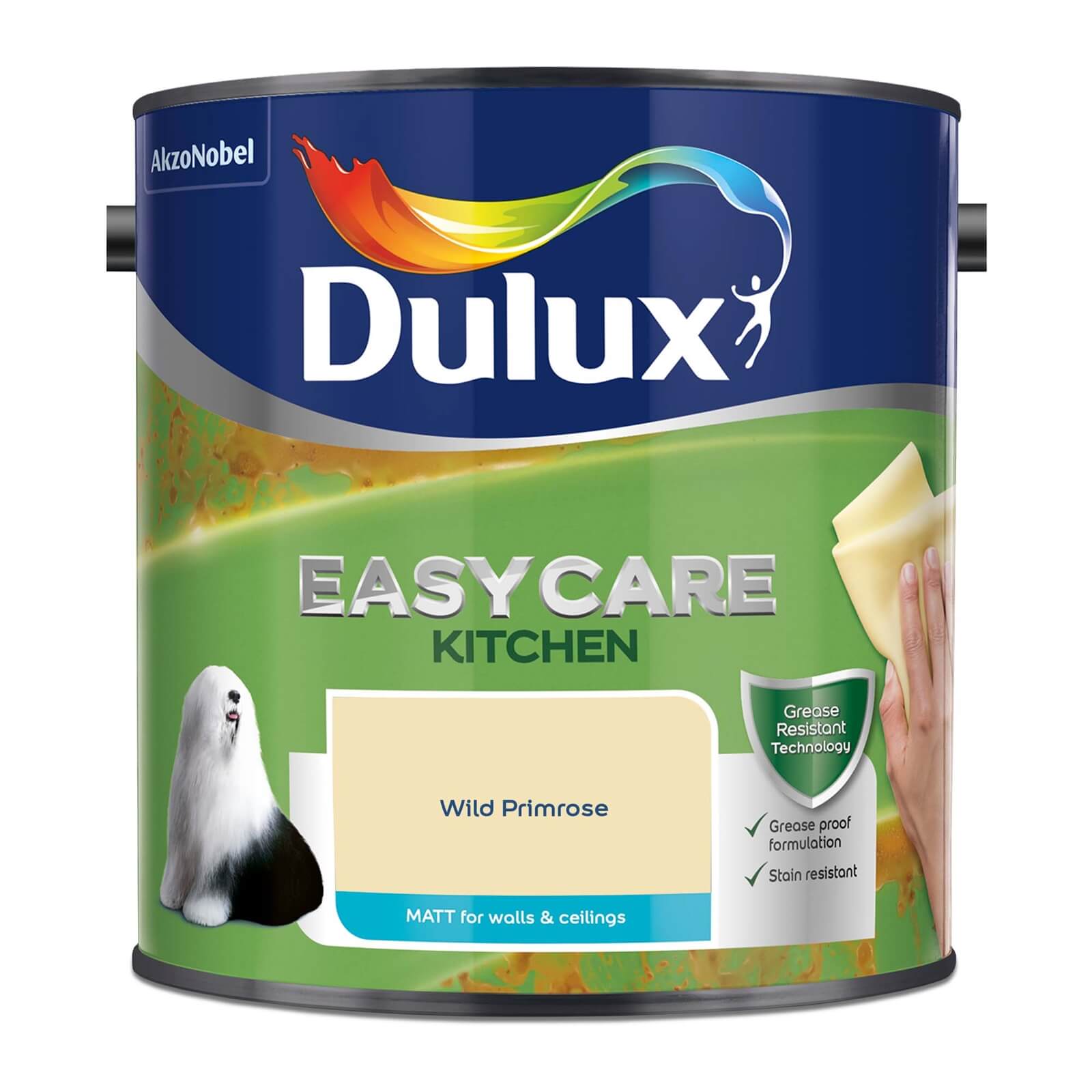 Dulux Easycare Kitchen Wild Primrose Matt Paint - 2.5L