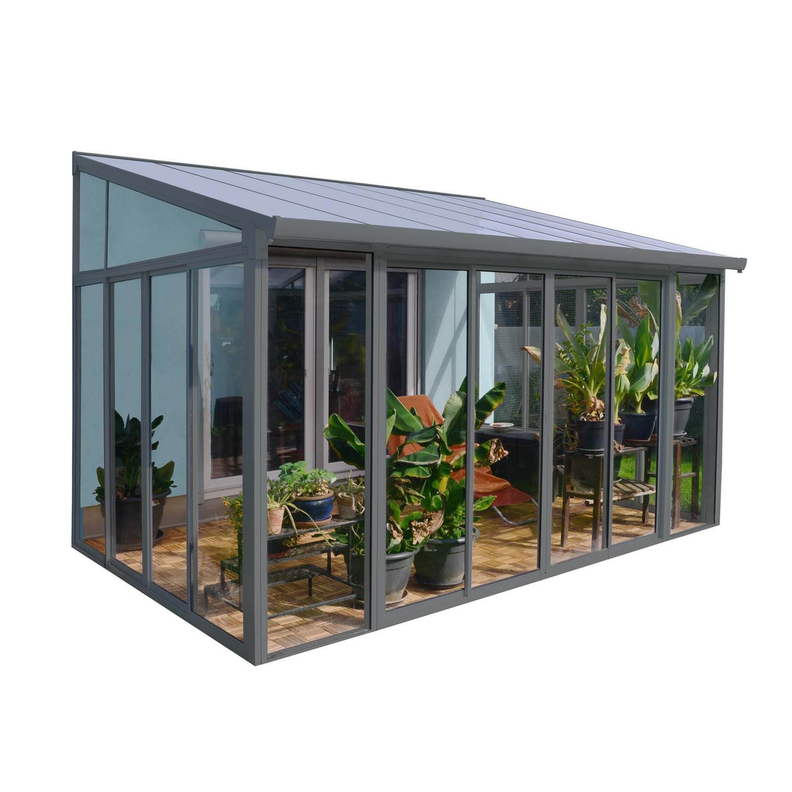 Palram 10 x 14ft Canopia Sanremo Conservatory - Grey