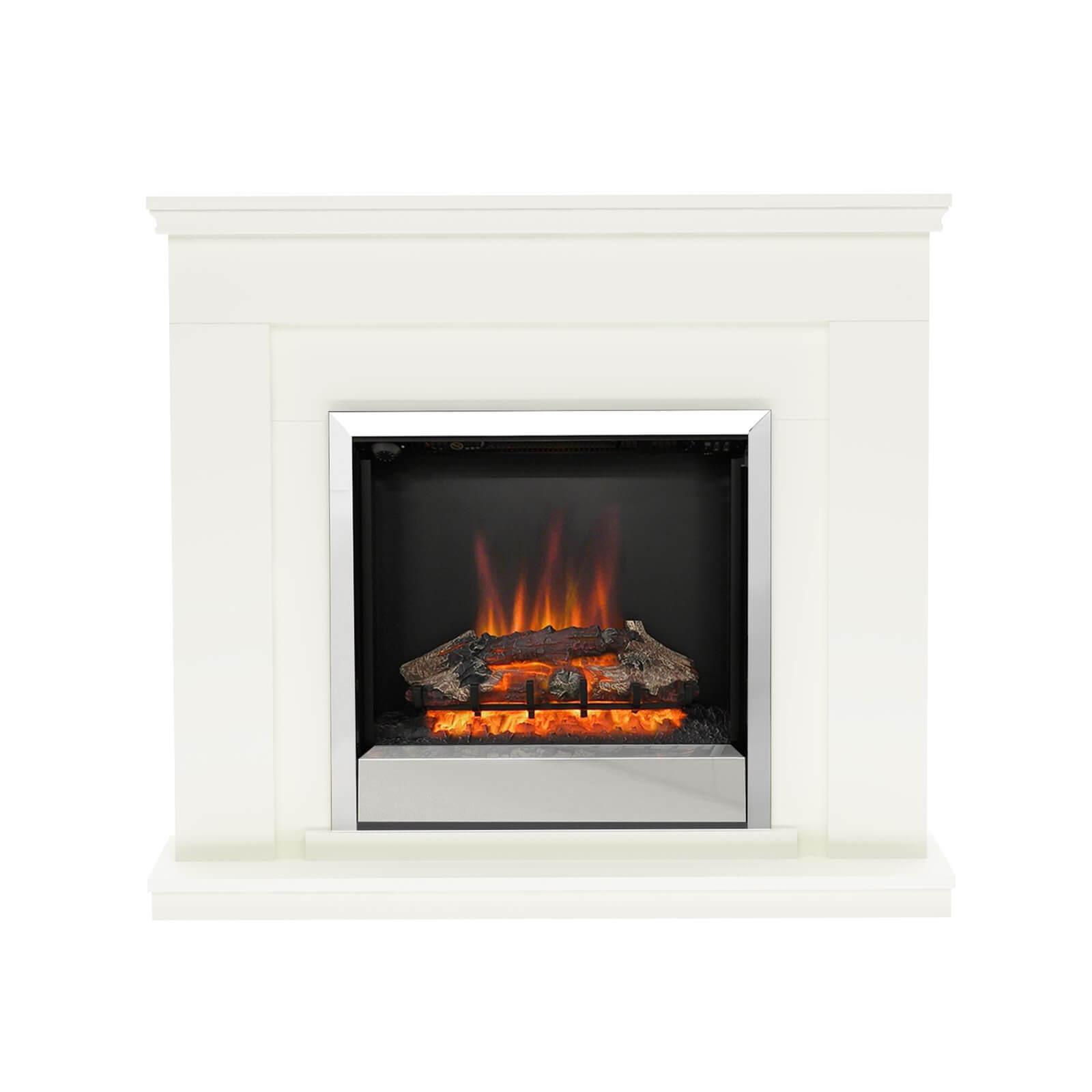 Be Modern Durham Electric Fire Suite with Flat to Wall Fitting - Soft White