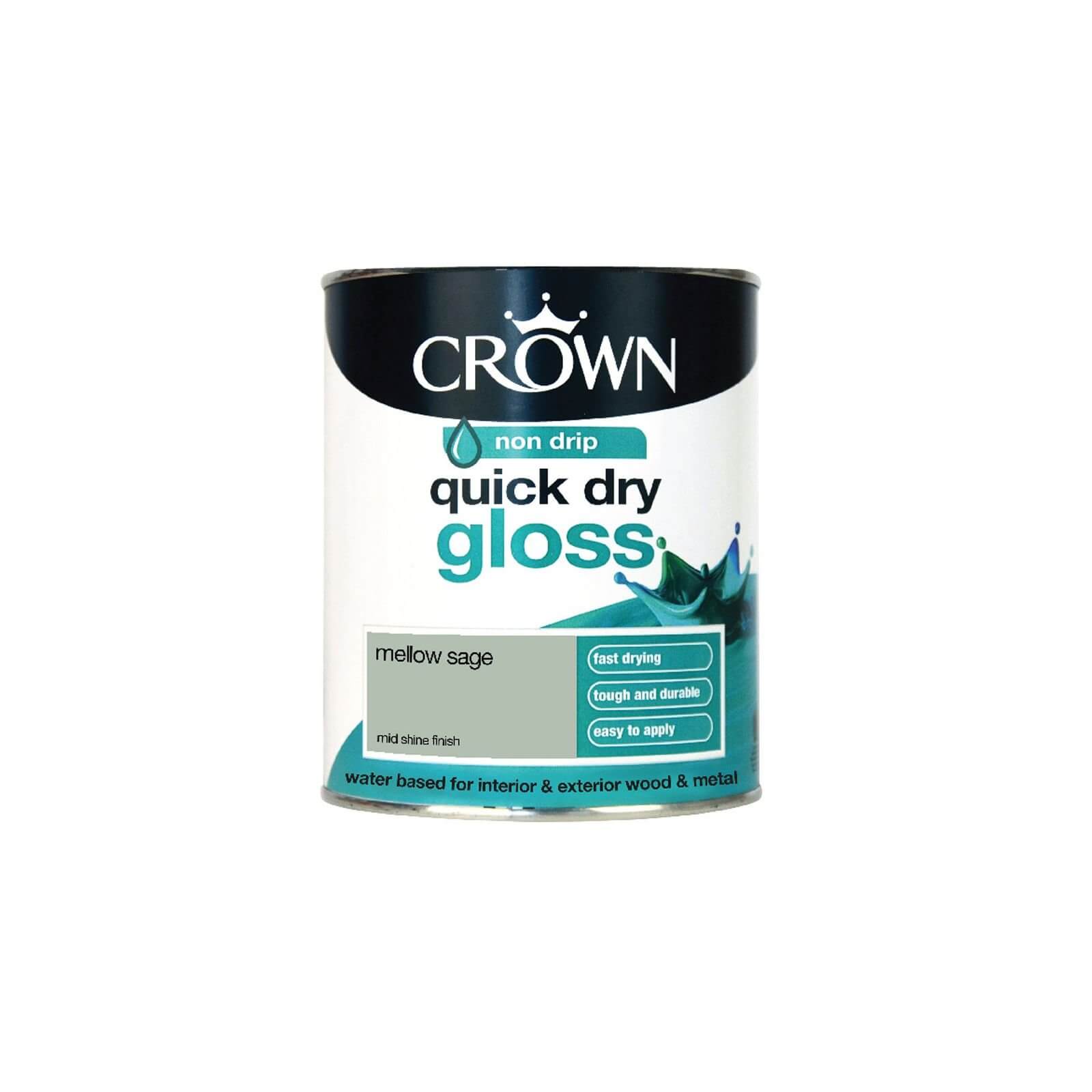 Crown Quick Drying Gloss Mellow Sage - 750ml