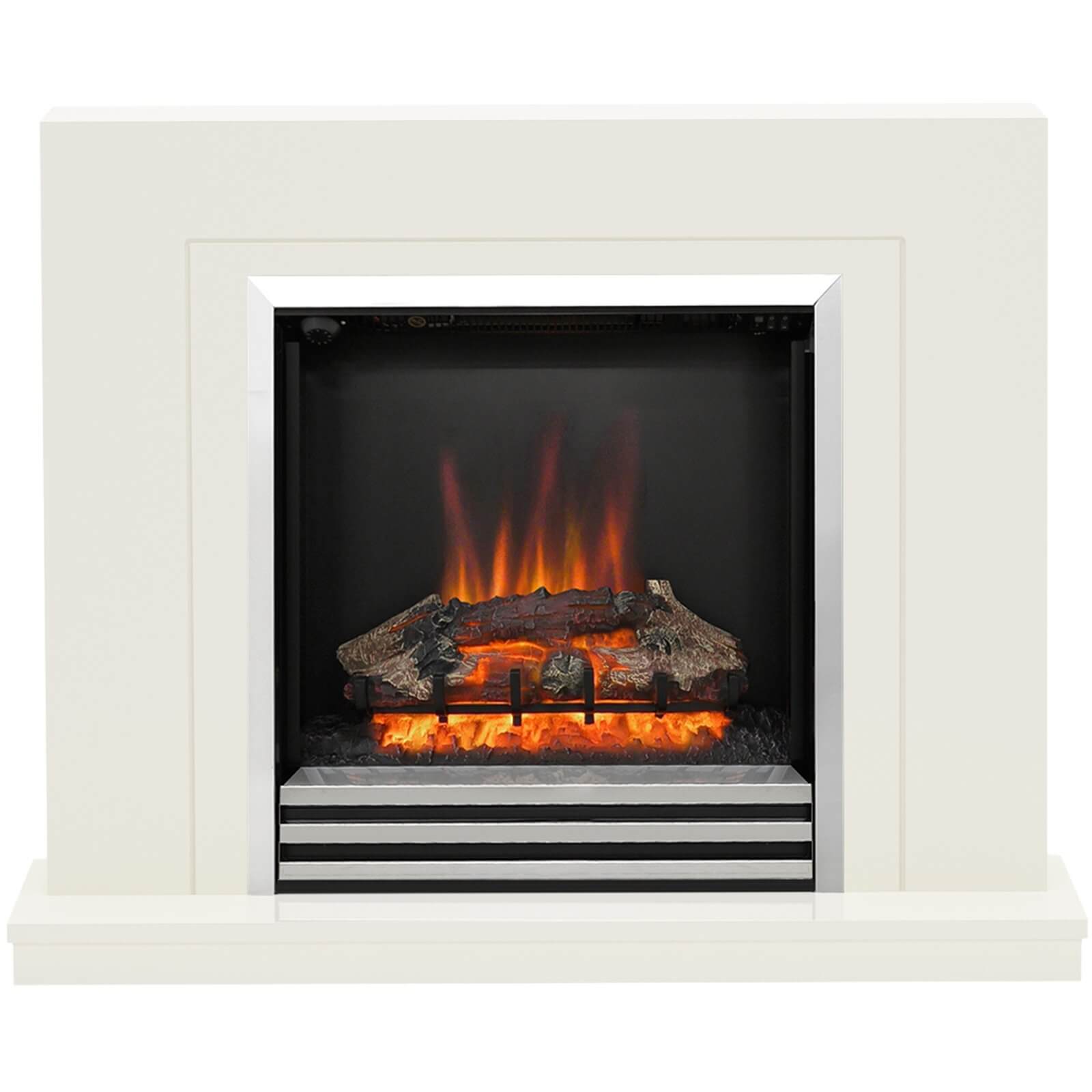 Be Modern Colby Electric Fire Suite with Flat to Wall Fitting - Soft White