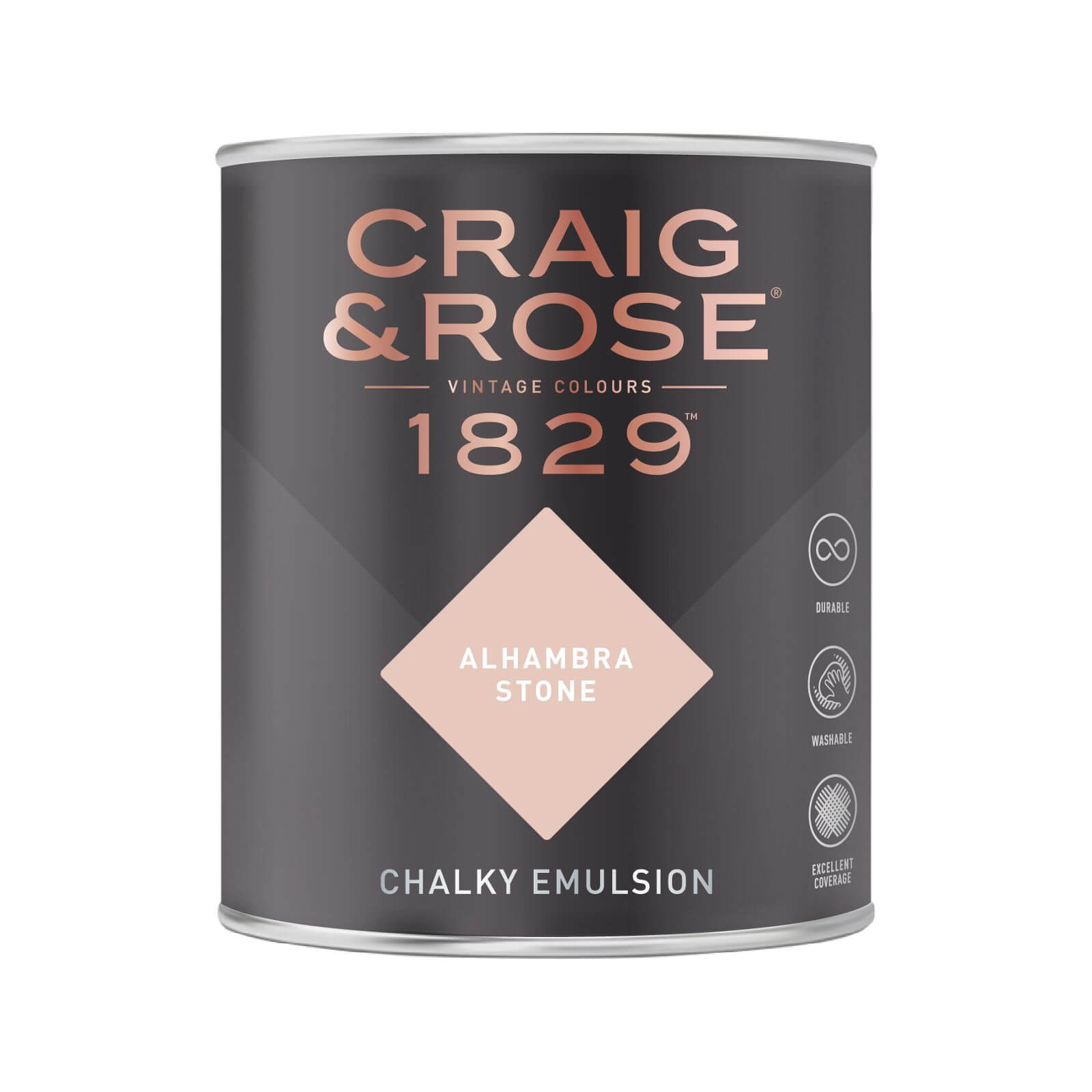 Craig & Rose 1829 Chalky Matt Emulsion Paint Alhambra Stone - 750ml