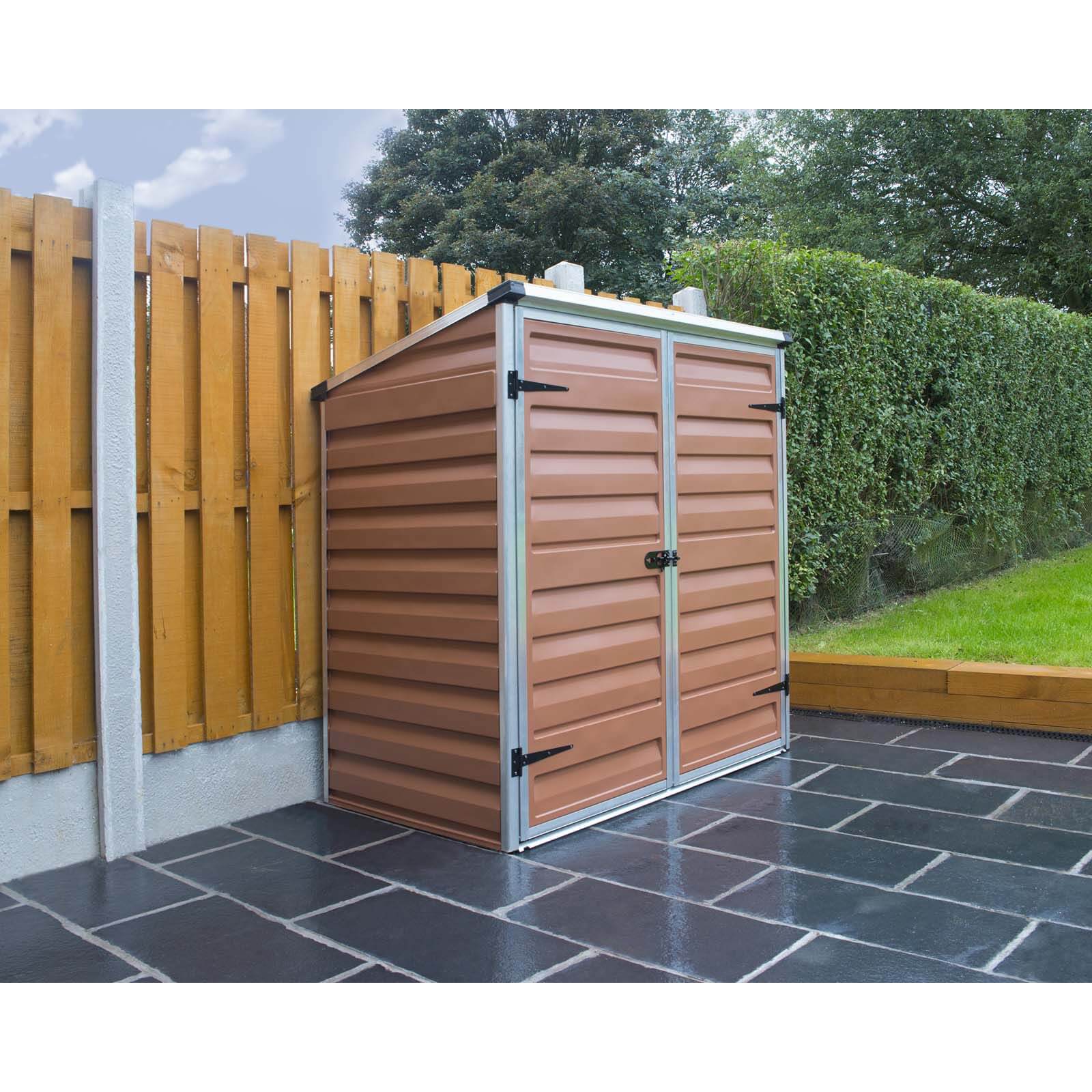 3x4.8ft Palram Voyager Polycarbonate Pent Shed Dark Amber