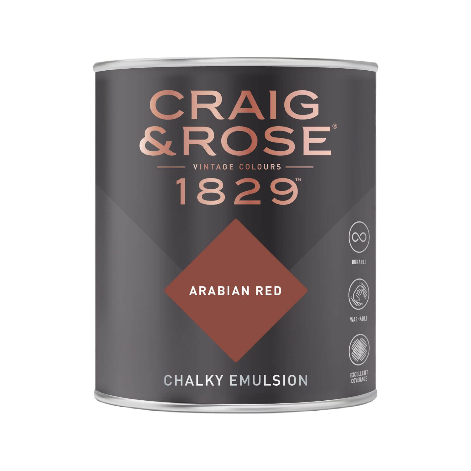 Craig & Rose 1829 Chalky Matt Emulsion Paint Arabian Red - 750ml