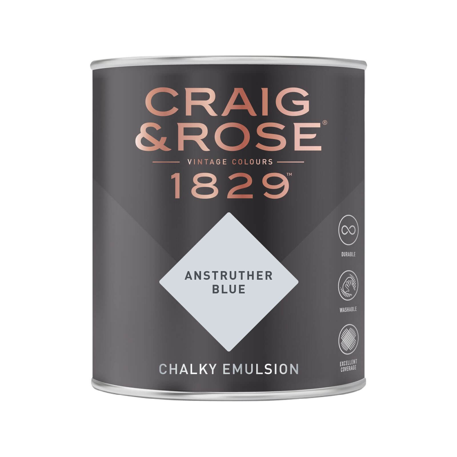 Craig & Rose 1829 Chalky Matt Emulsion Paint Anstruther Blue - 750ml