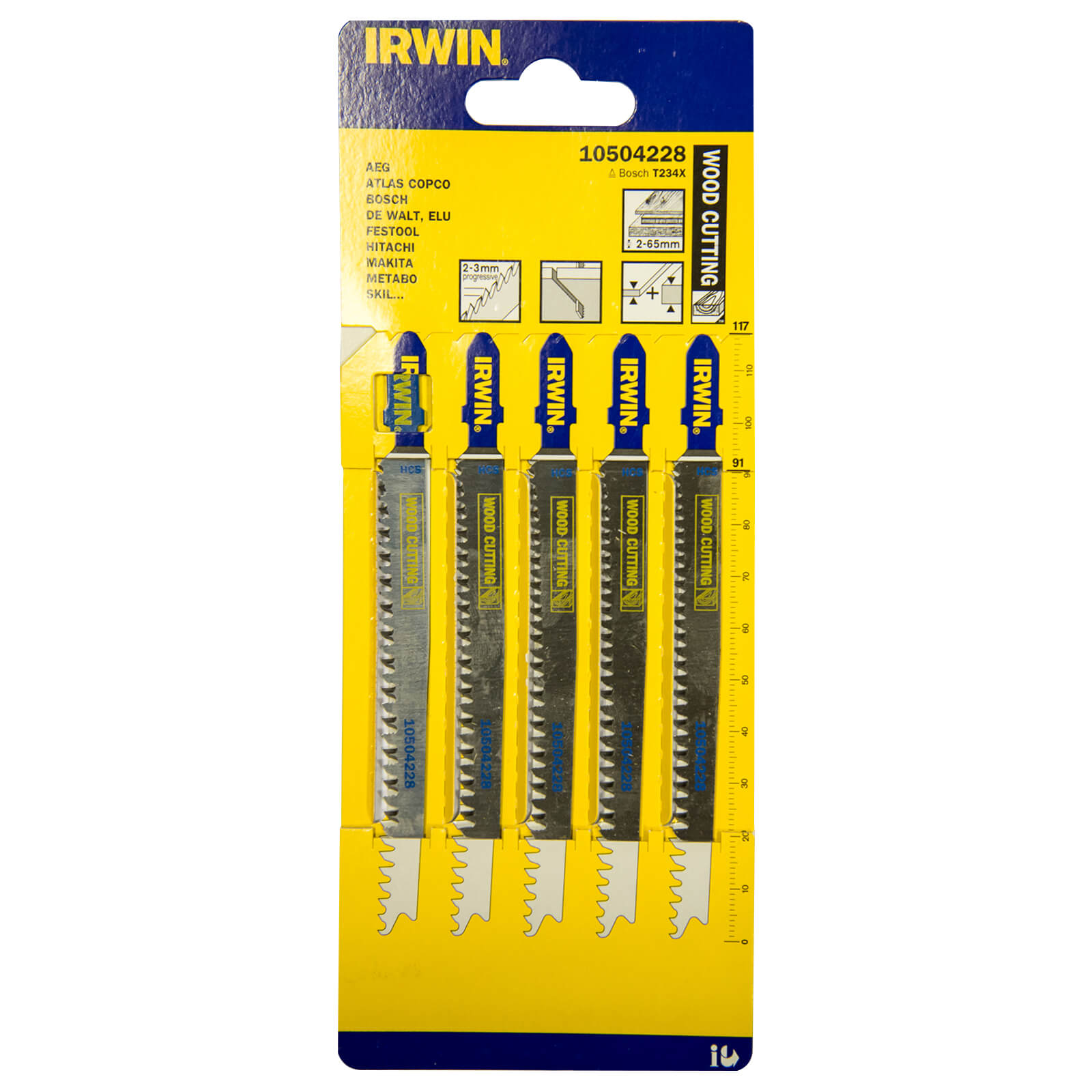 IRWIN HCS T-Shank 115mm 8-13 TPI Progressive Wood Cutting Blade