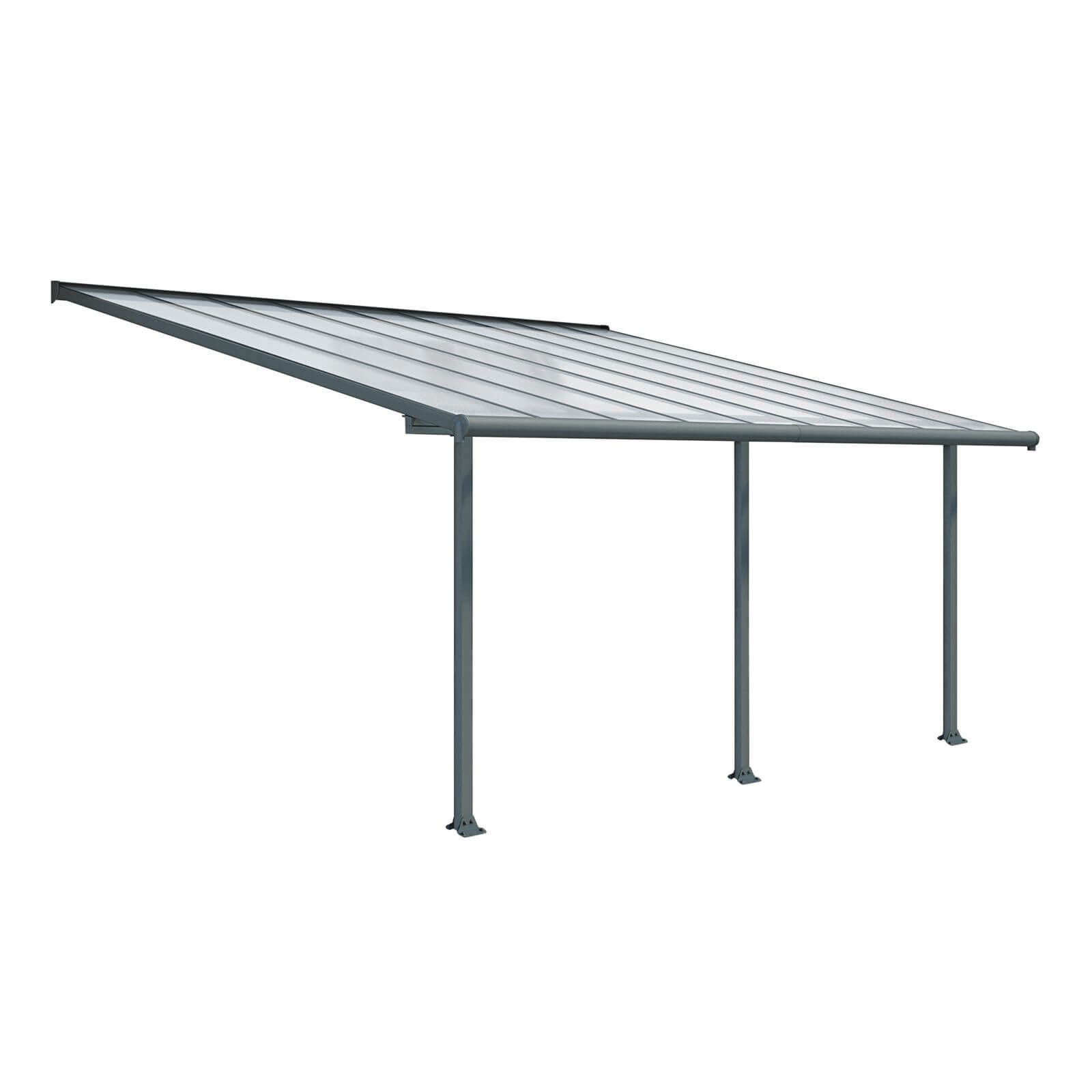 Palram - Canopia Olympia Patio Cover 3X6.10 Grey Clear