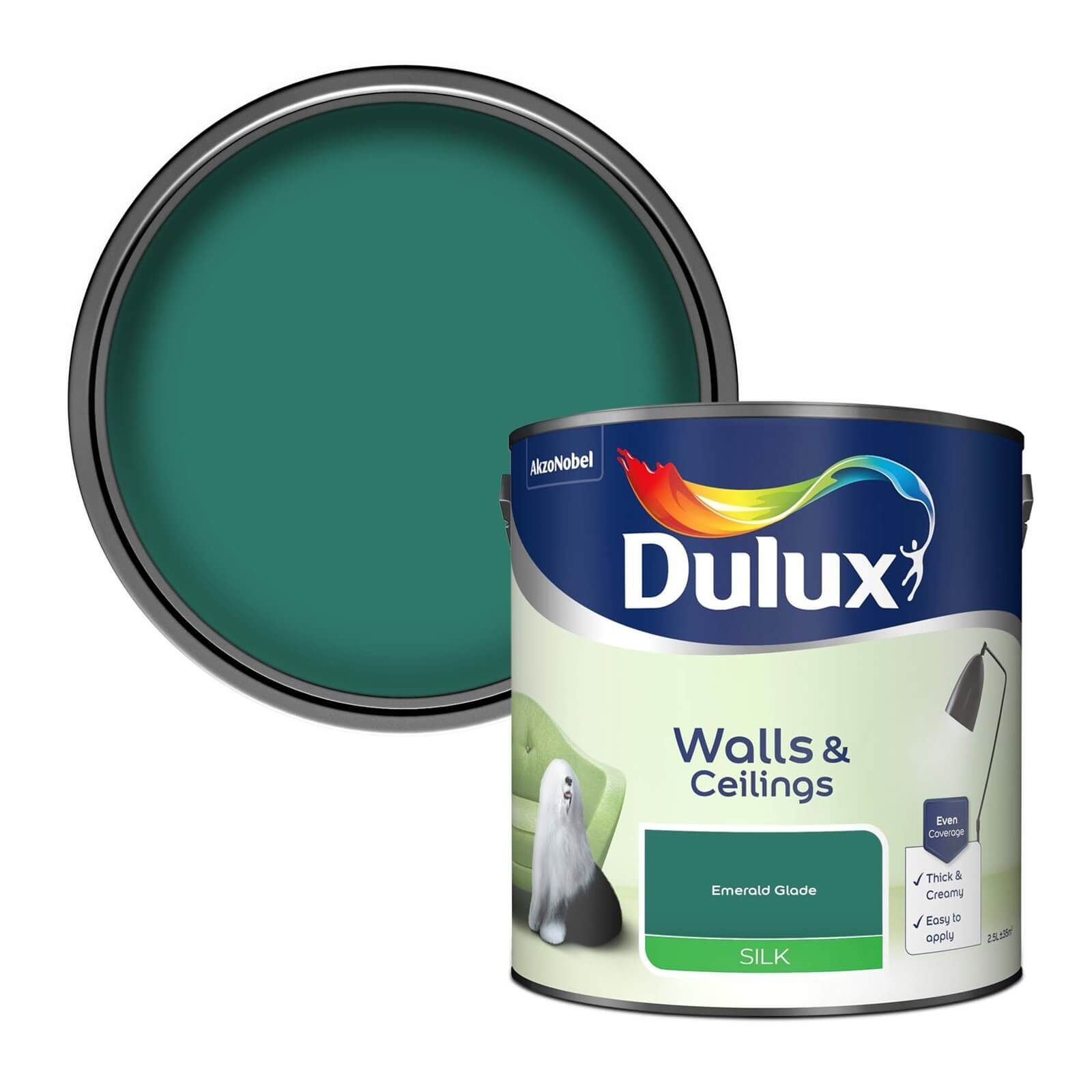 Dulux Silk Emulsion Paint Emerald Glade - 2.5L