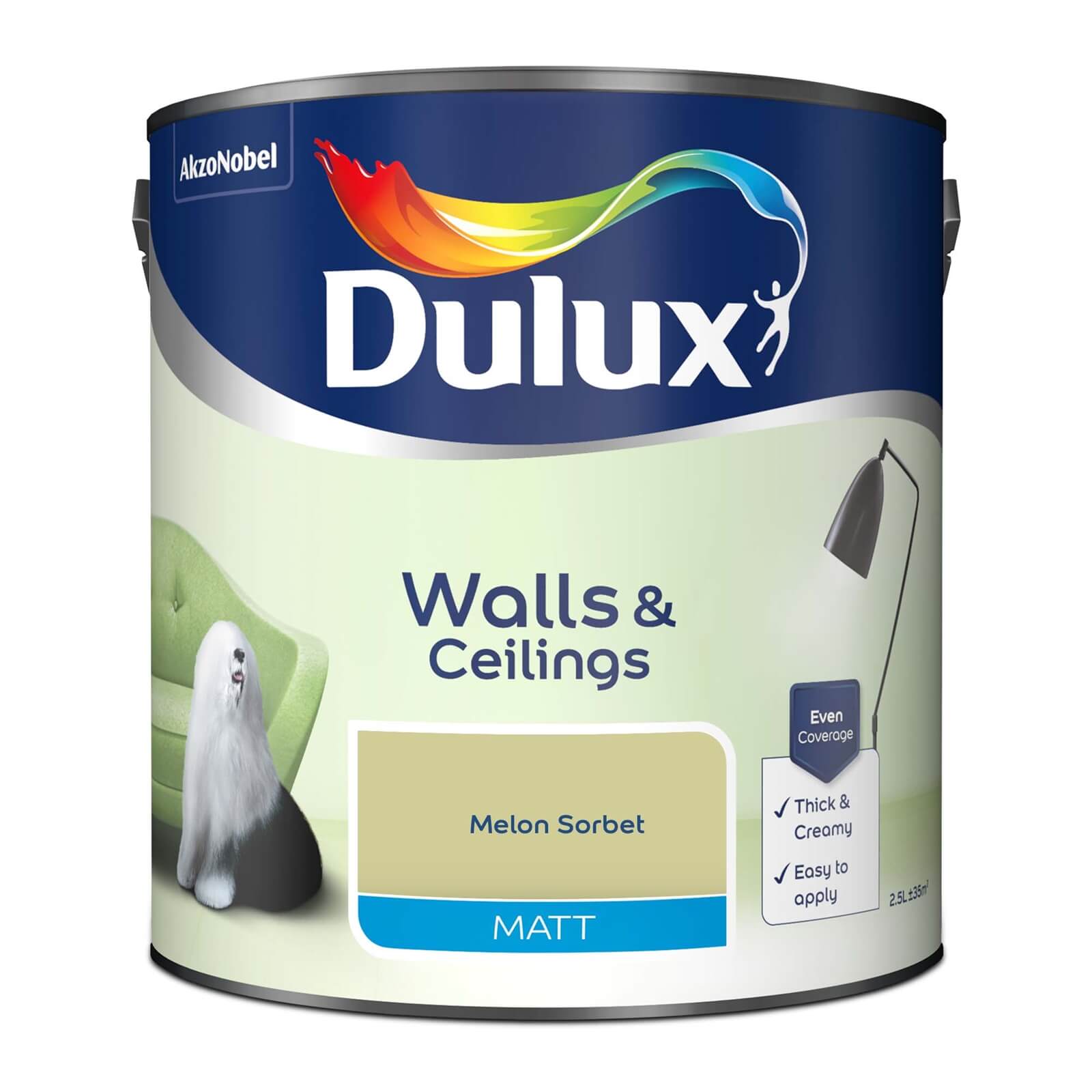 Dulux Matt Emulsion Paint Melon Sorbet - 2.5L