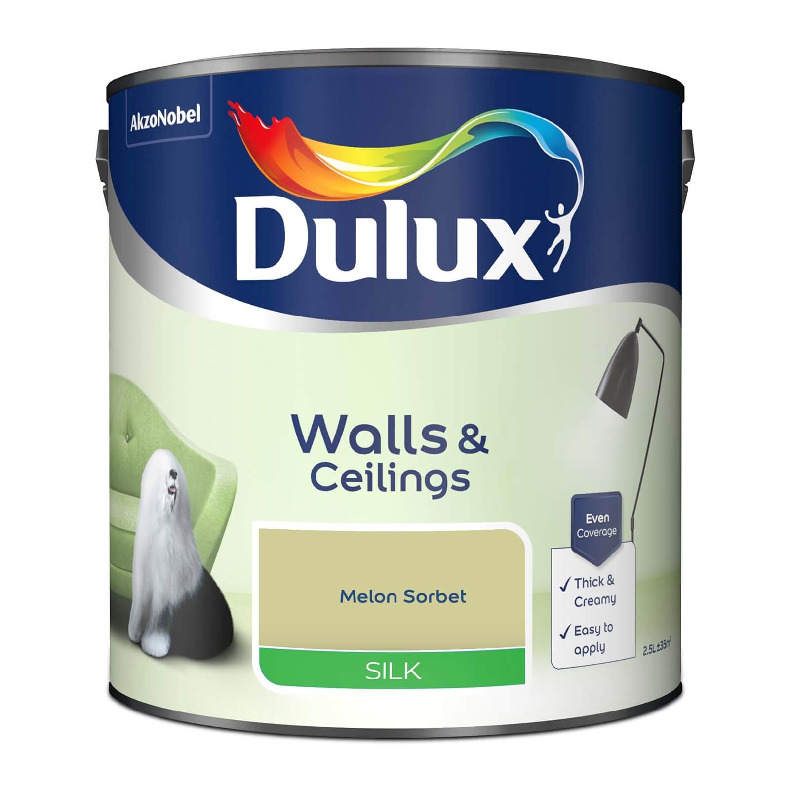 Dulux Silk Emulsion Paint Melon Sorbet - 2.5L