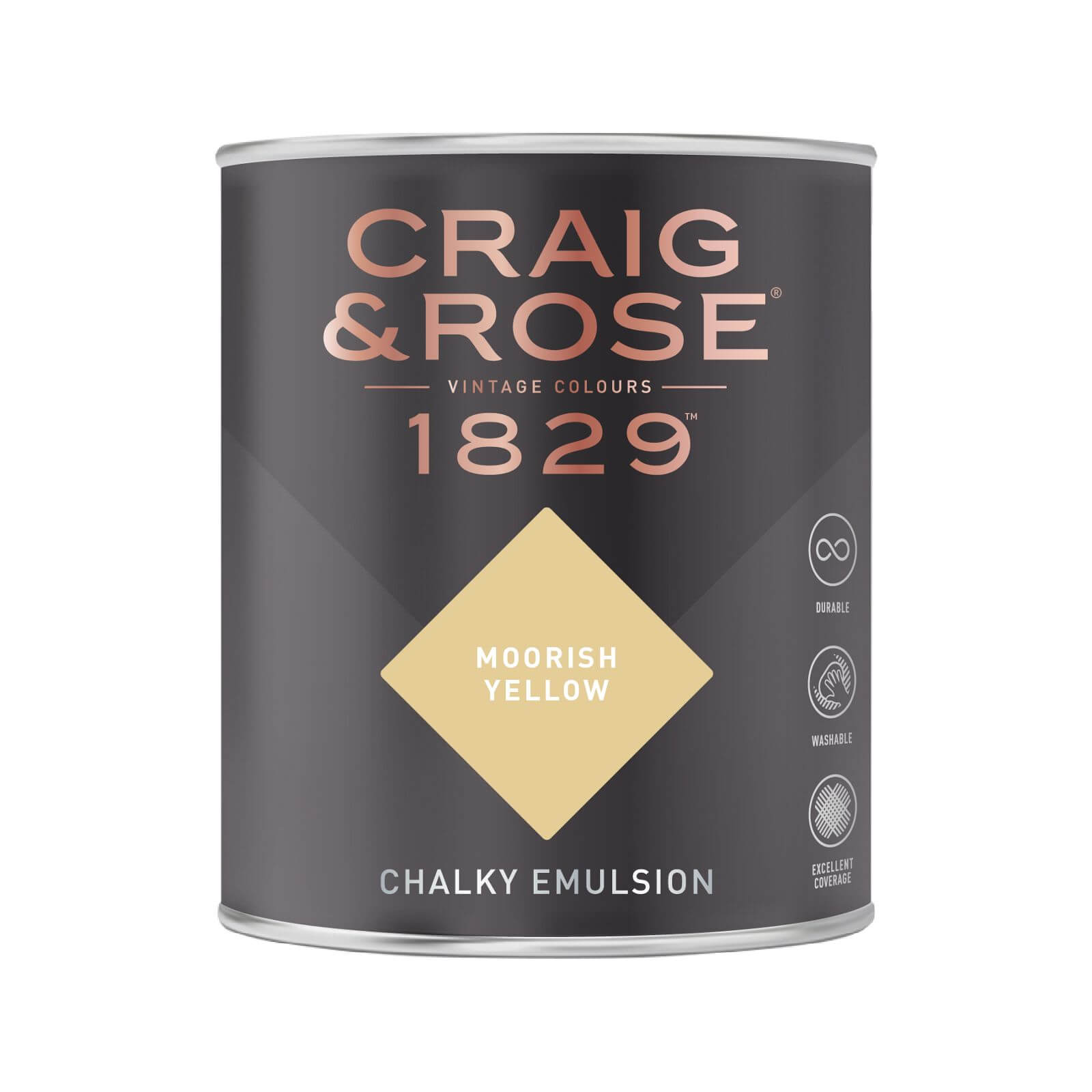 Craig & Rose 1829 Chalky Matt Emulsion Paint Moorish Yellow - 750ml