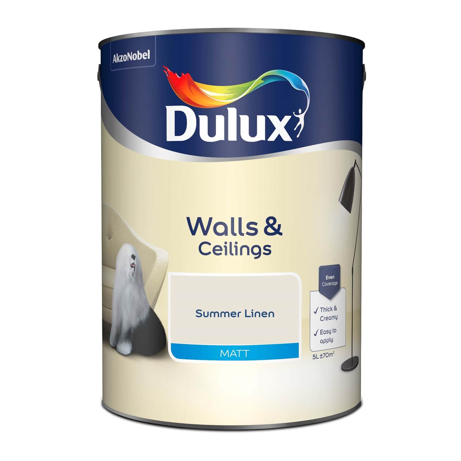 Dulux Matt Emulsion Paint Summer Linen - 5L