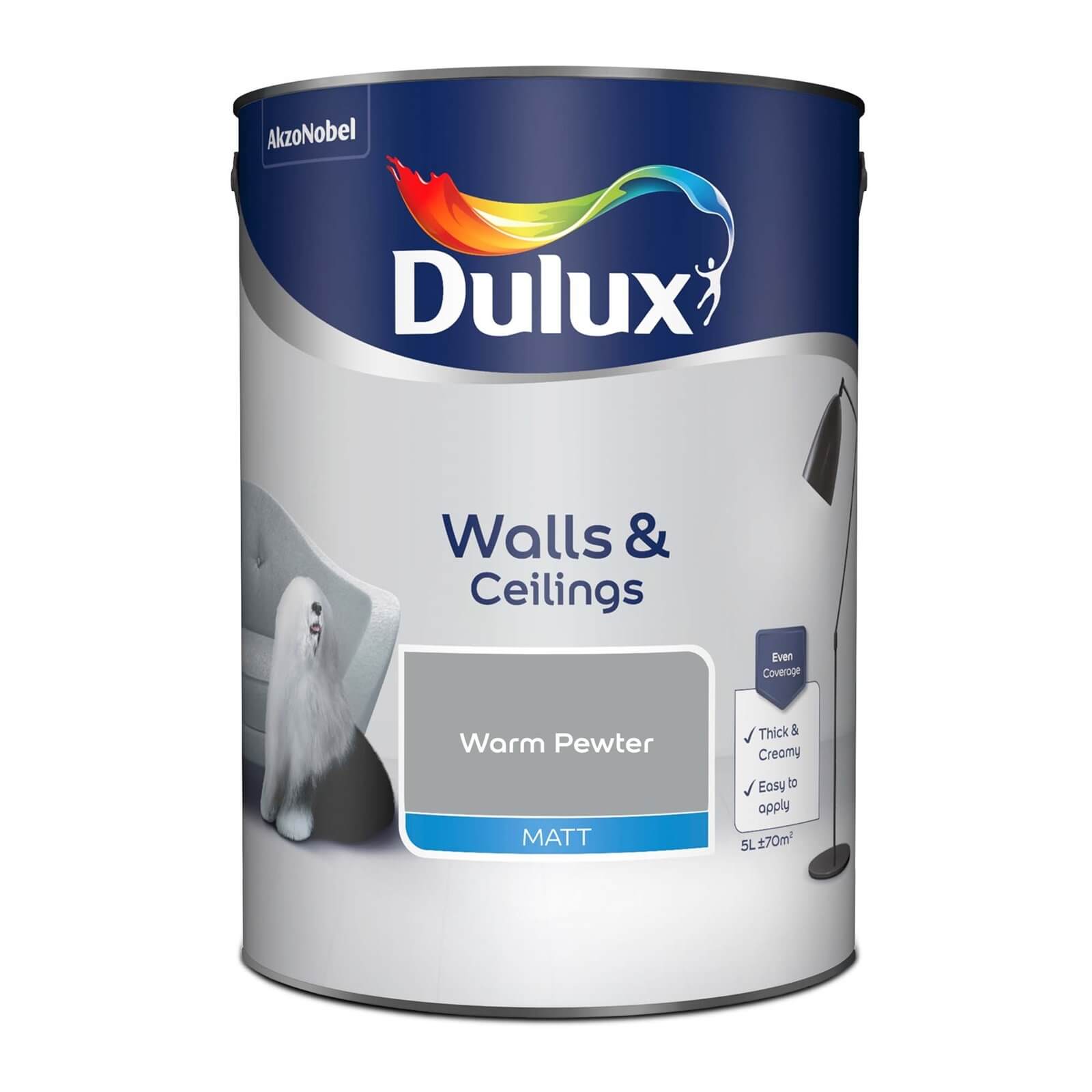Dulux Matt Emulsion Paint Warm Pewter - 5L