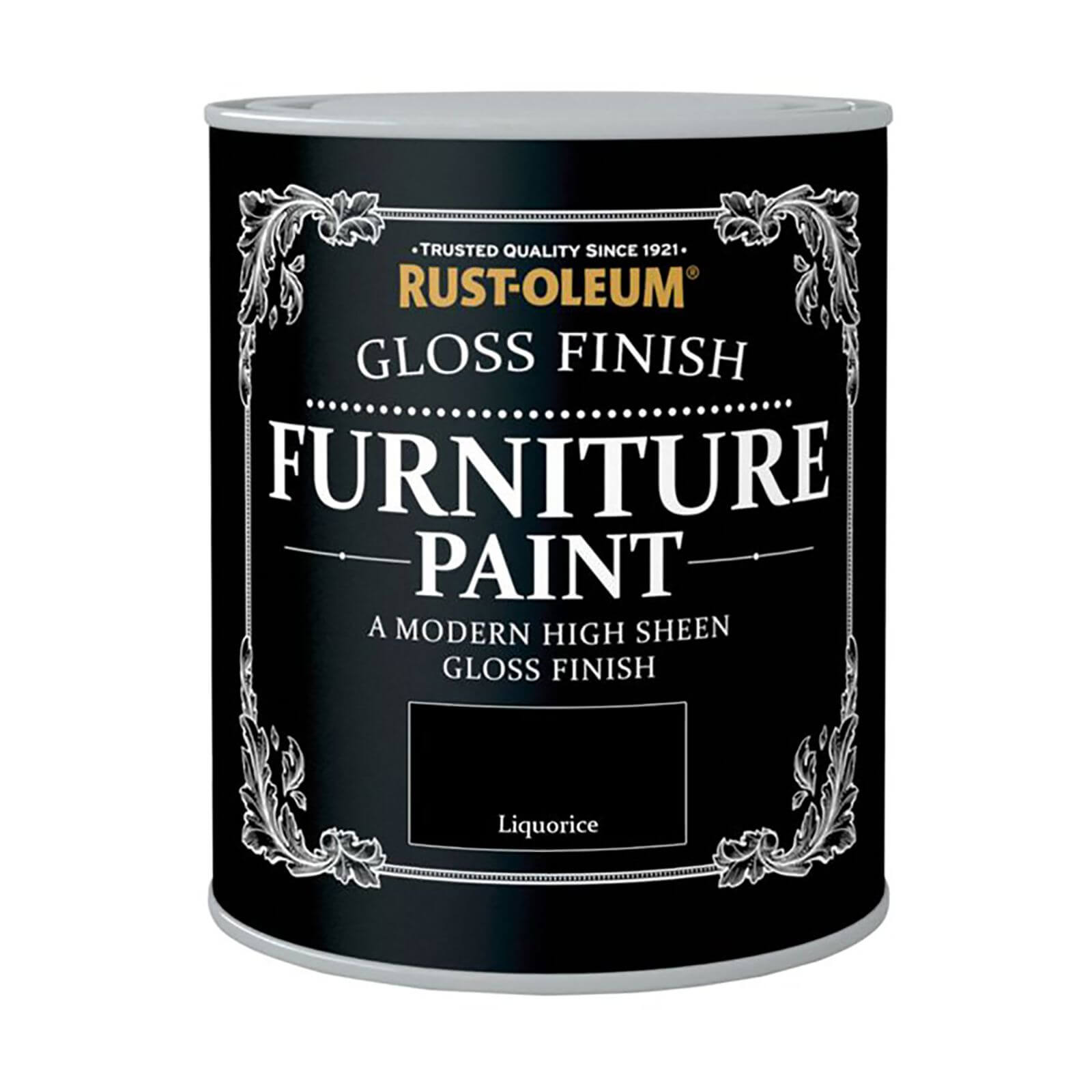 Rust-Oleum Gloss Furniture Paint Liquorice - 125ml