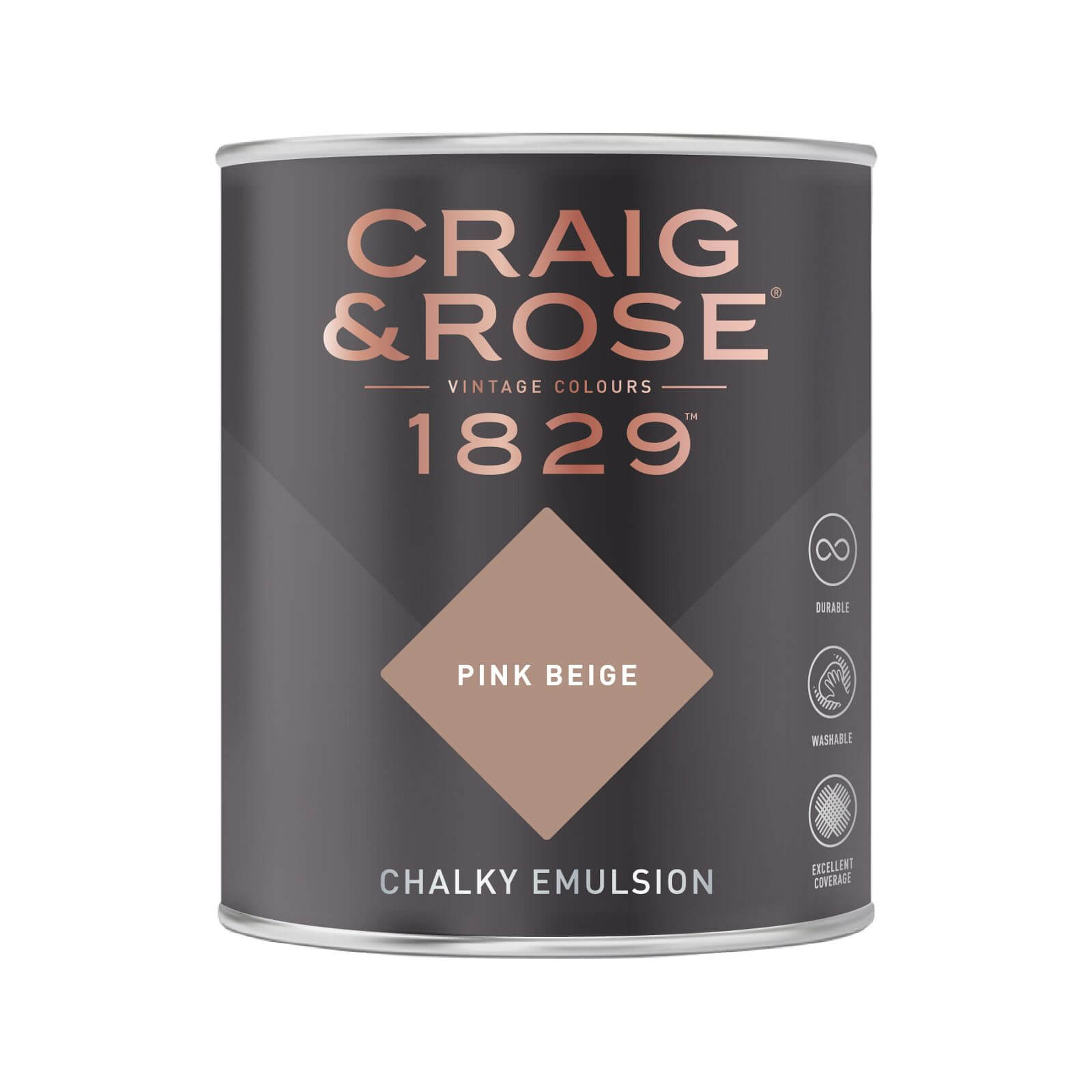 Craig & Rose 1829 Chalky Matt Emulsion Paint Pink Beige - 750ml