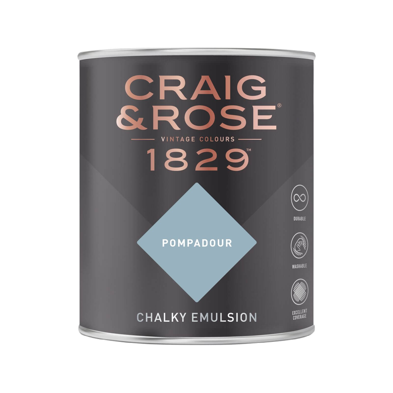 Craig & Rose 1829 Chalky Matt Emulsion Paint Pompadour - 750ml