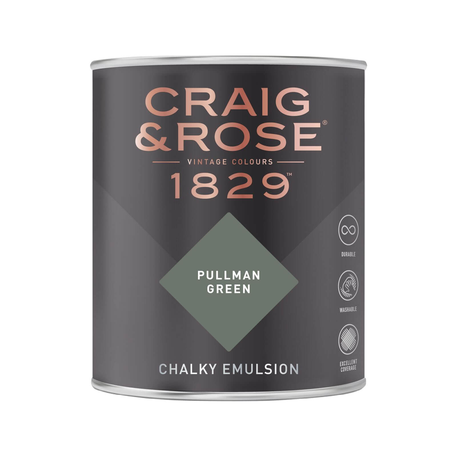 Craig & Rose 1829 Chalky Matt Emulsion Paint Pullman Green - 750ml
