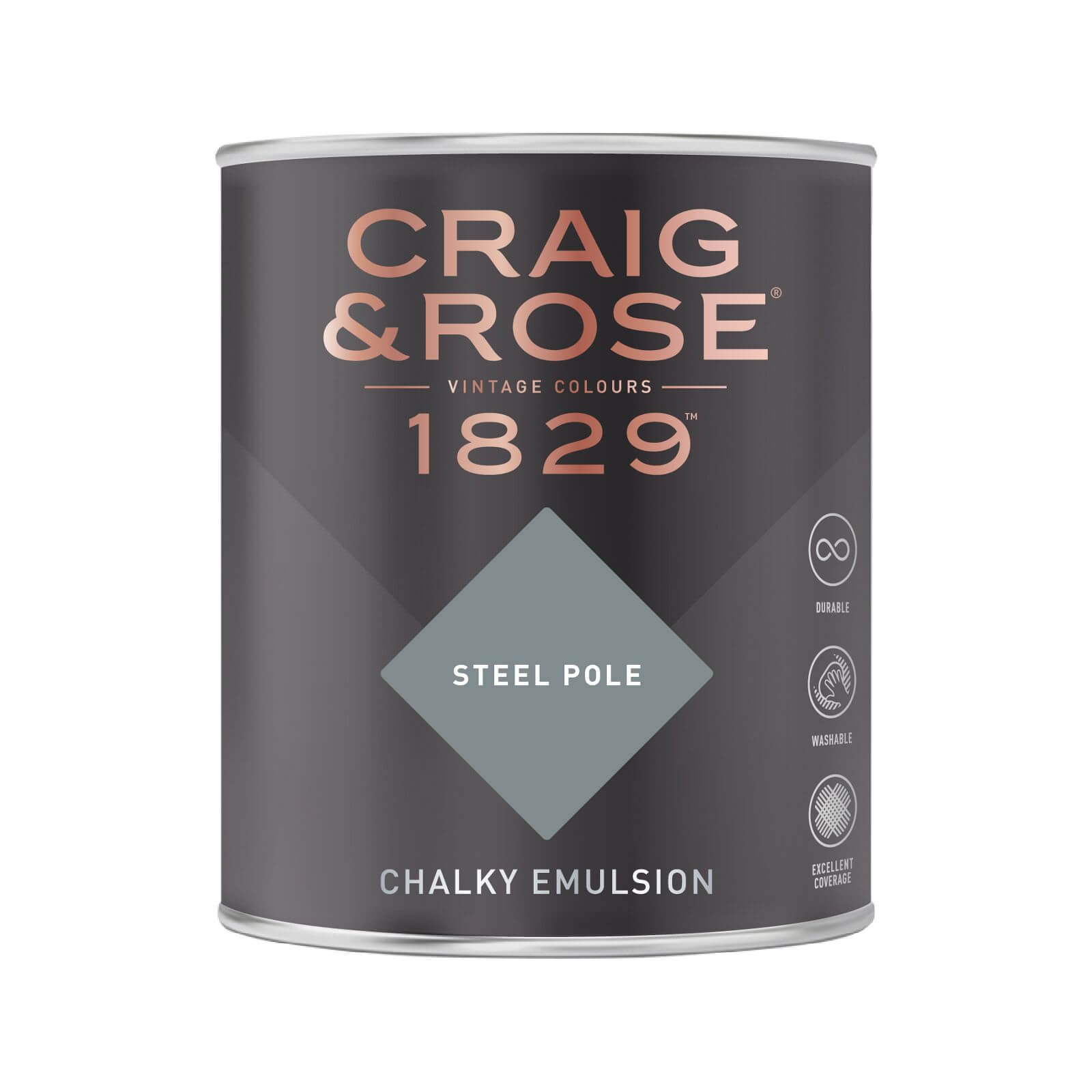 Craig & Rose 1829 Chalky Matt Emulsion Paint Steel Pole - 750ml