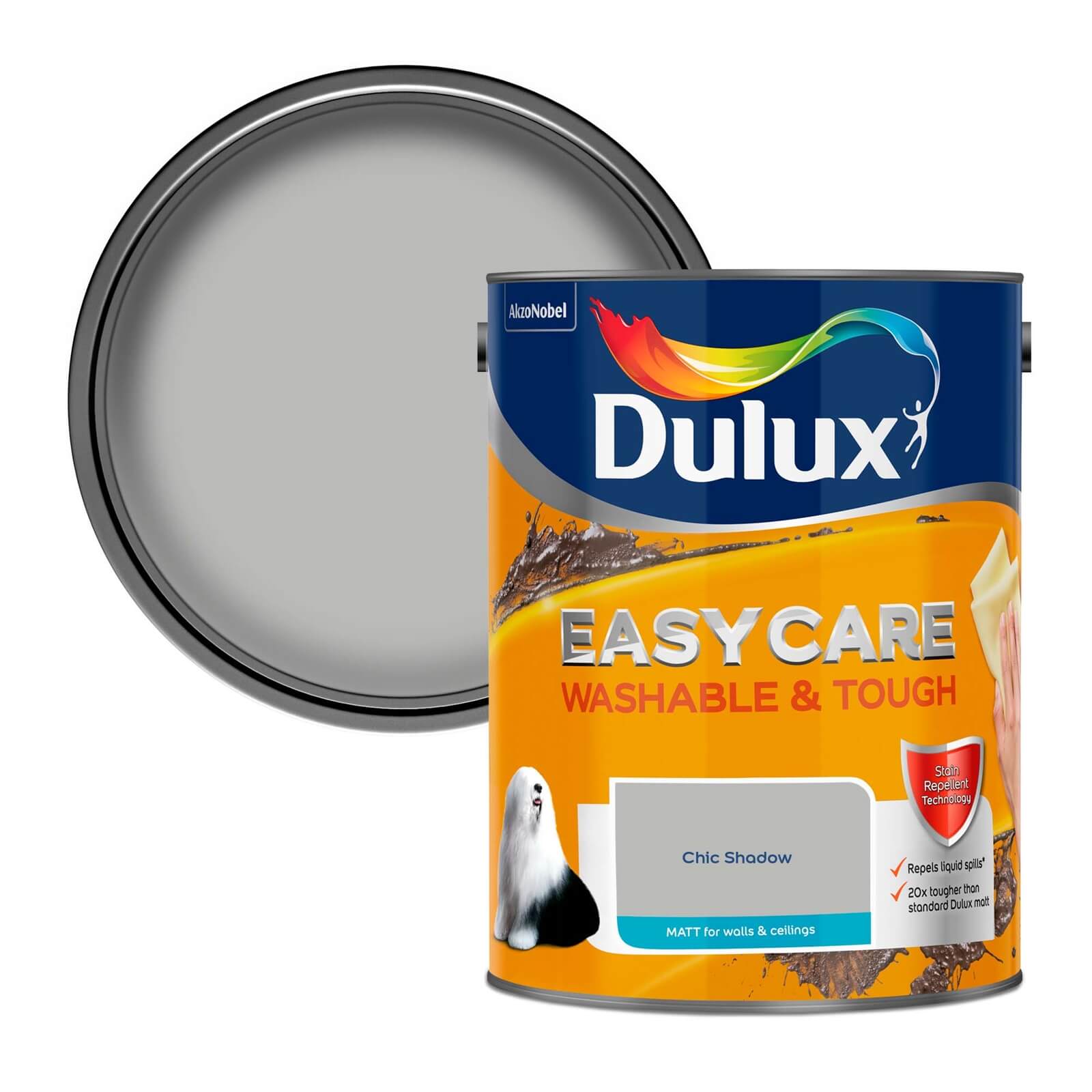 Dulux Easycare Washable & Tough Matt Paint Chic Shadow - 5L