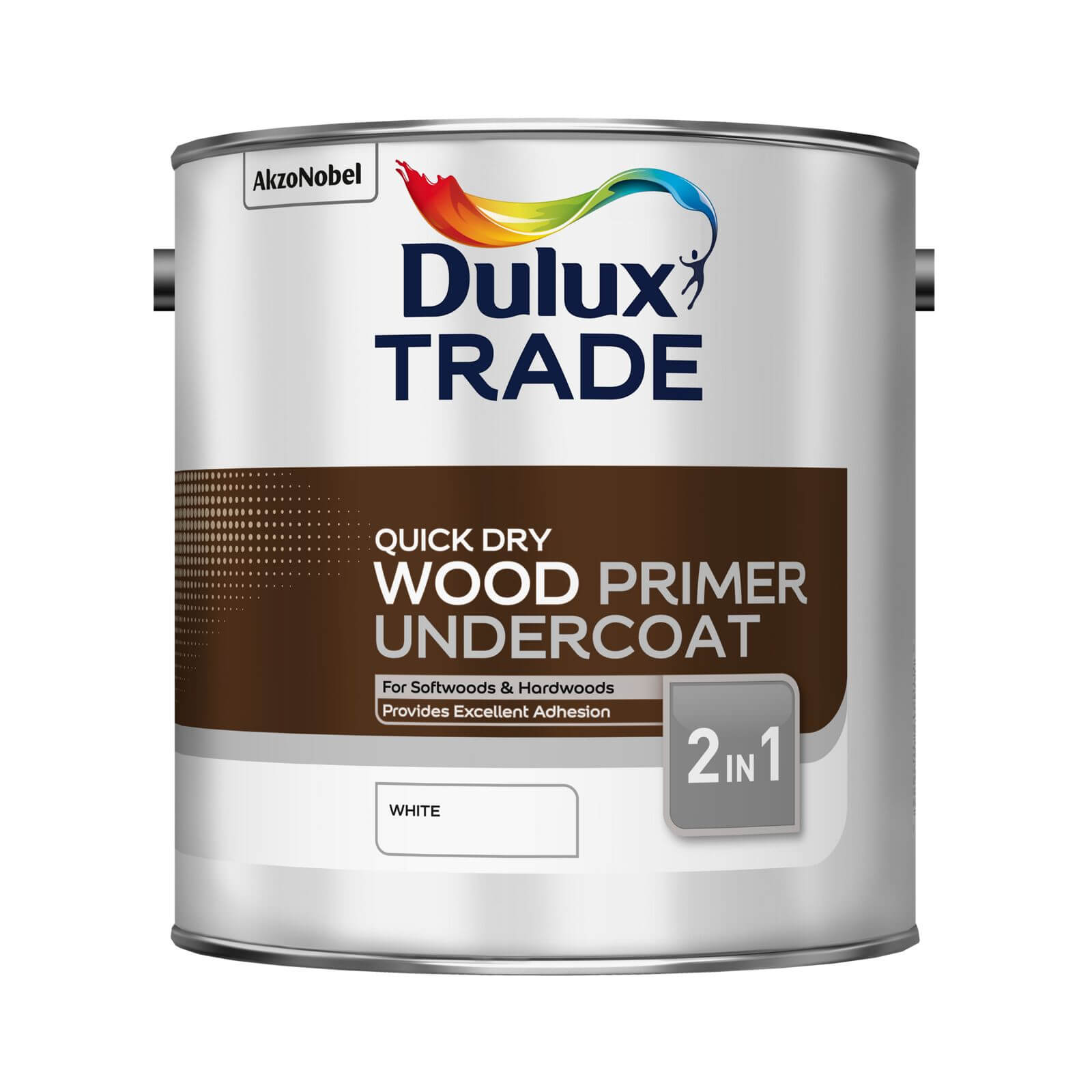 Dulux Trade Wood Primer Undercoat Quick Dry White - 2.5L