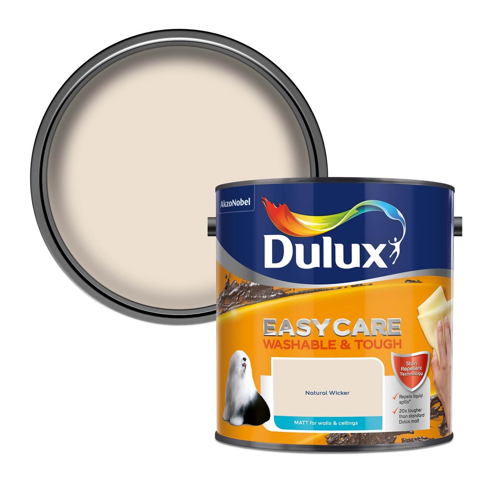 Dulux Easycare Washable & Tough Natural Wicker Matt Paint - 2.5L