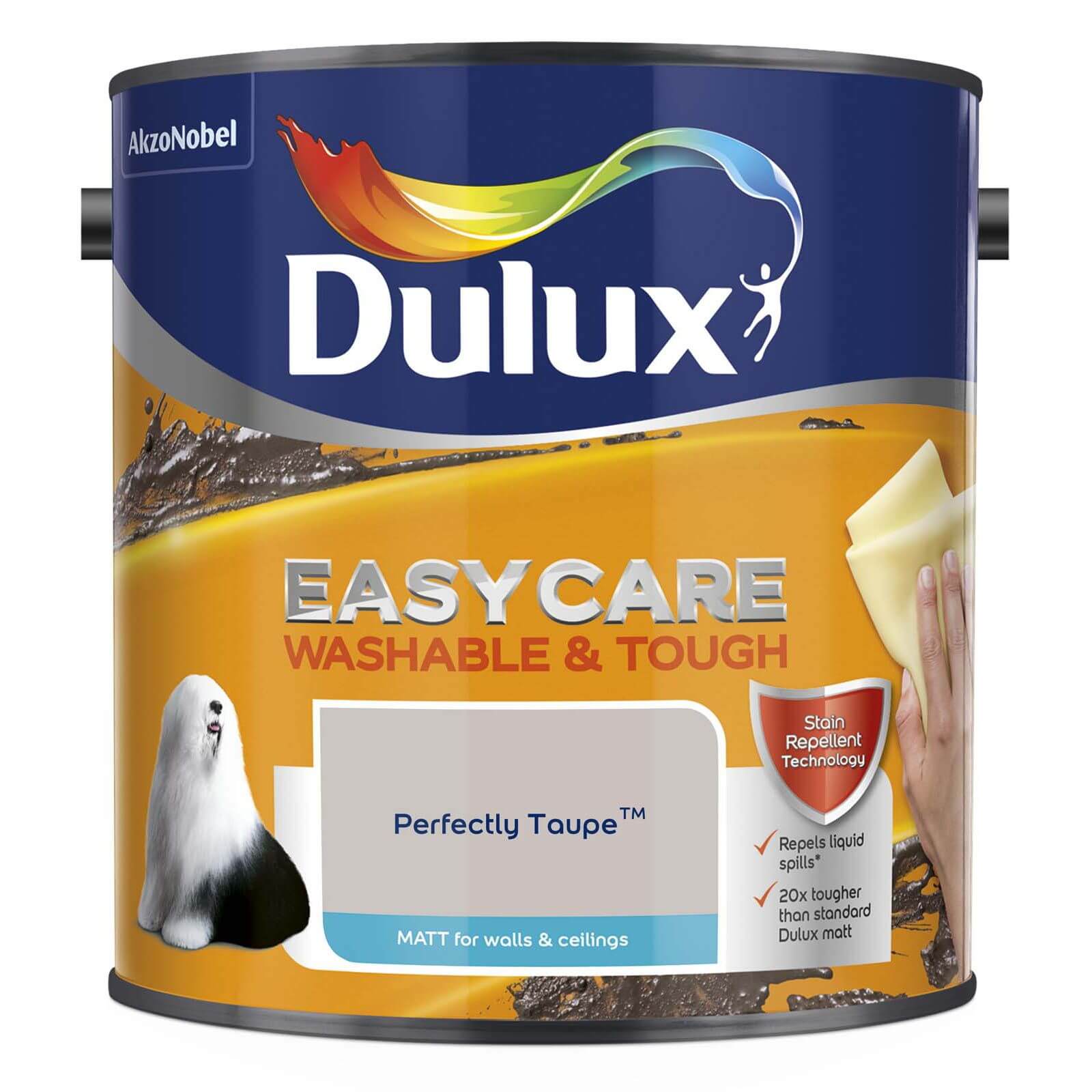 Dulux Easycare Washable & Tough Matt Paint Perfect Taupe - 2.5L