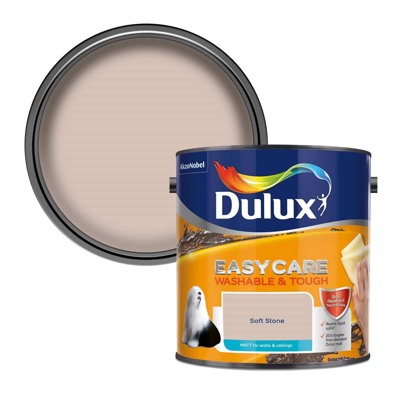 Dulux Easycare Washable & Tough Matt Paint Soft Stone 2.5L Homebase
