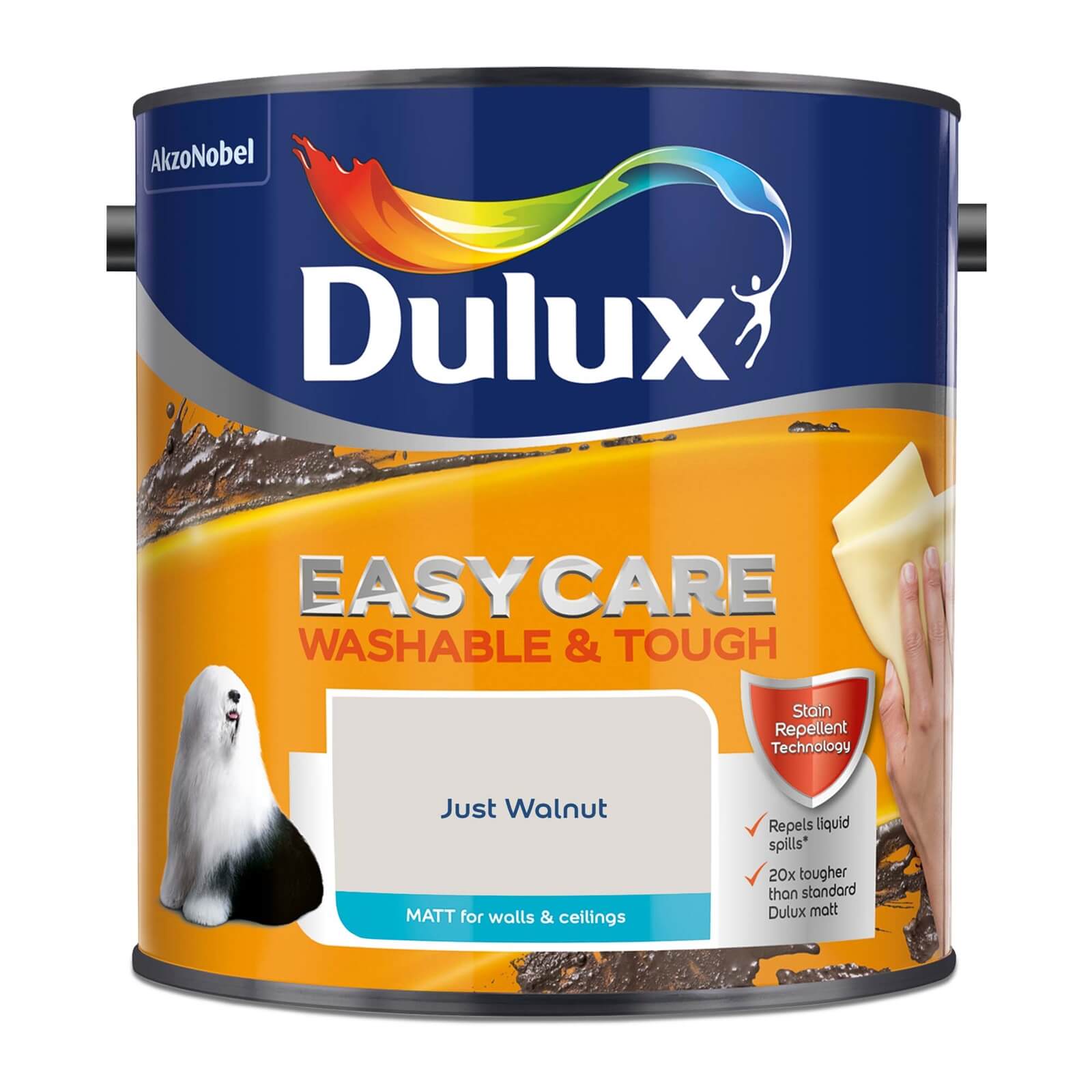 Dulux Easycare Washable & Tough Matt Paint Just Walnut - 2.5L