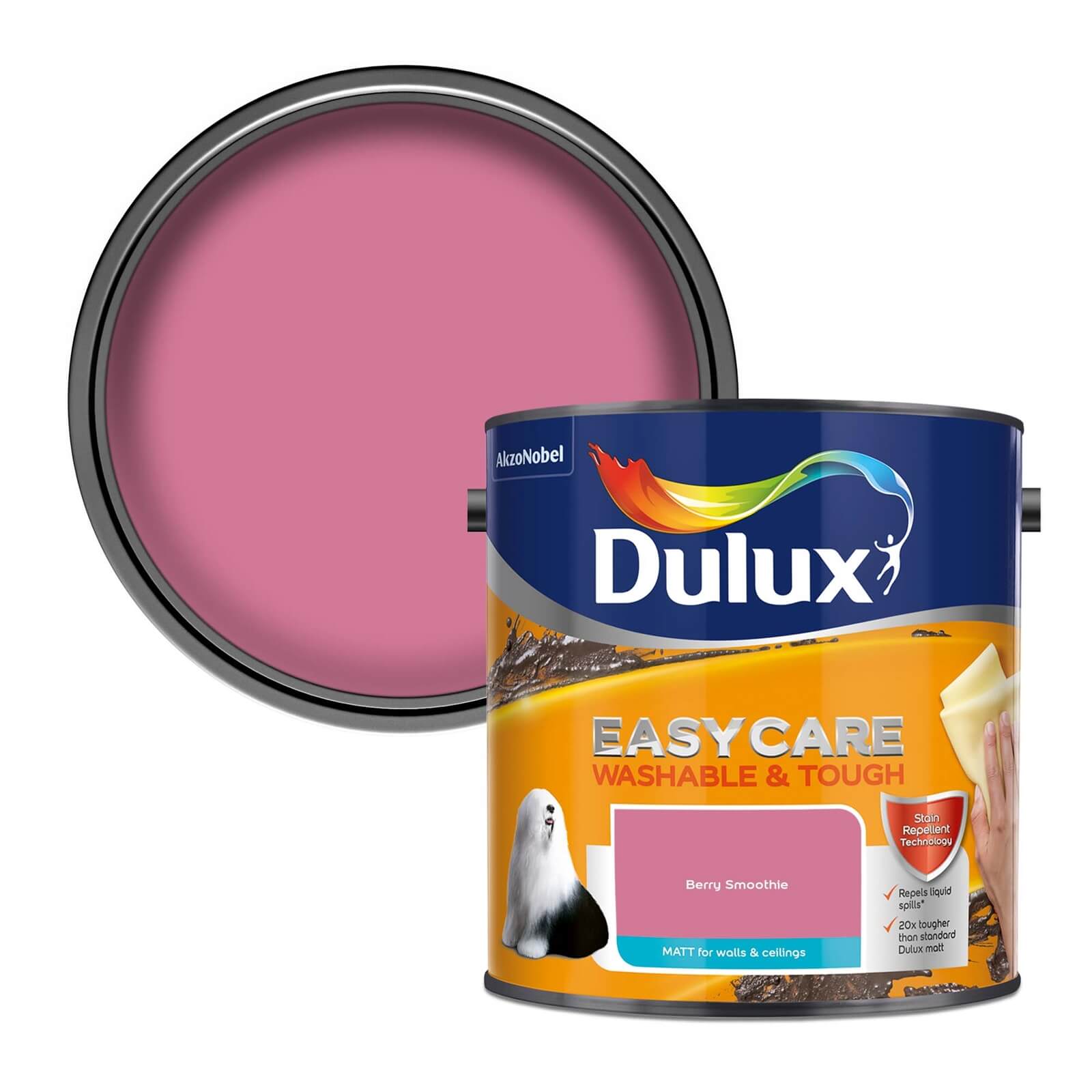 Dulux Easycare Washable & Tough Berry Smoothie Matt Paint - 2.5L