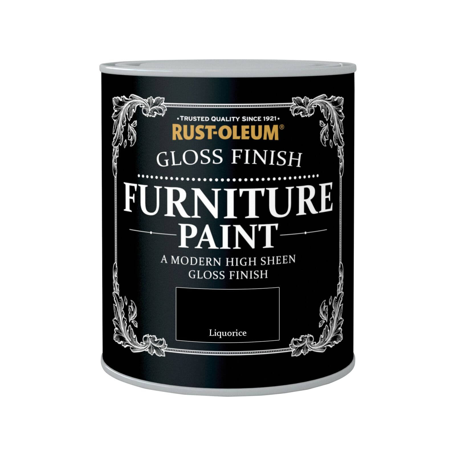 Rust-Oleum Gloss Furniture Paint Liquorice - 750ml