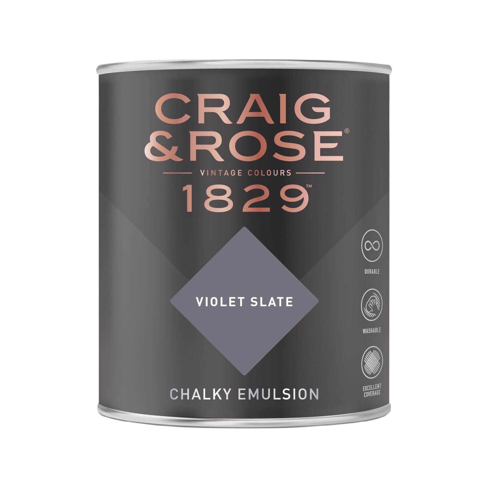 Craig & Rose 1829 Chalky Matt Emulsion Paint Violet Slate - 750ml