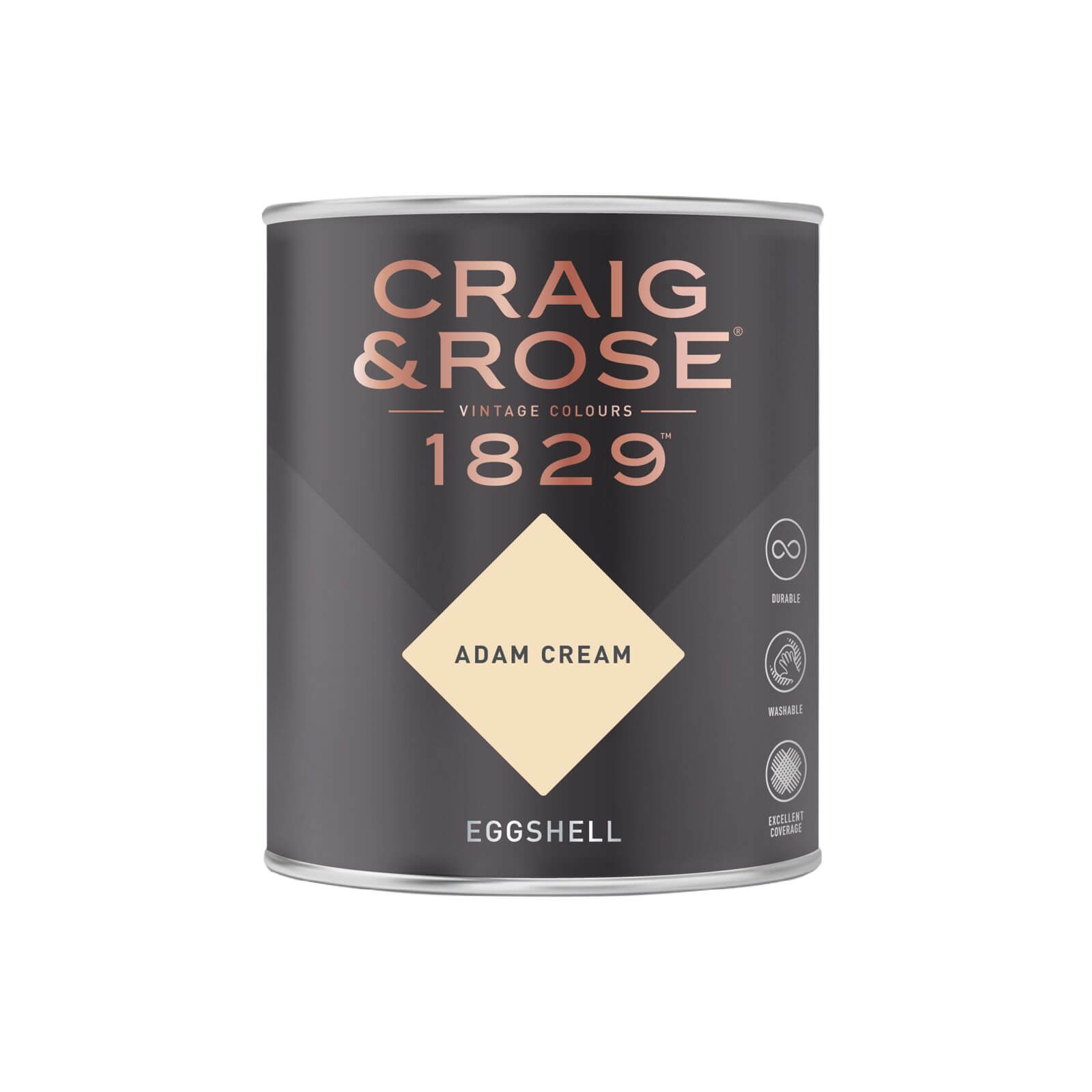 Craig & Rose 1829 Eggshell Paint Adam Cream - 750ml