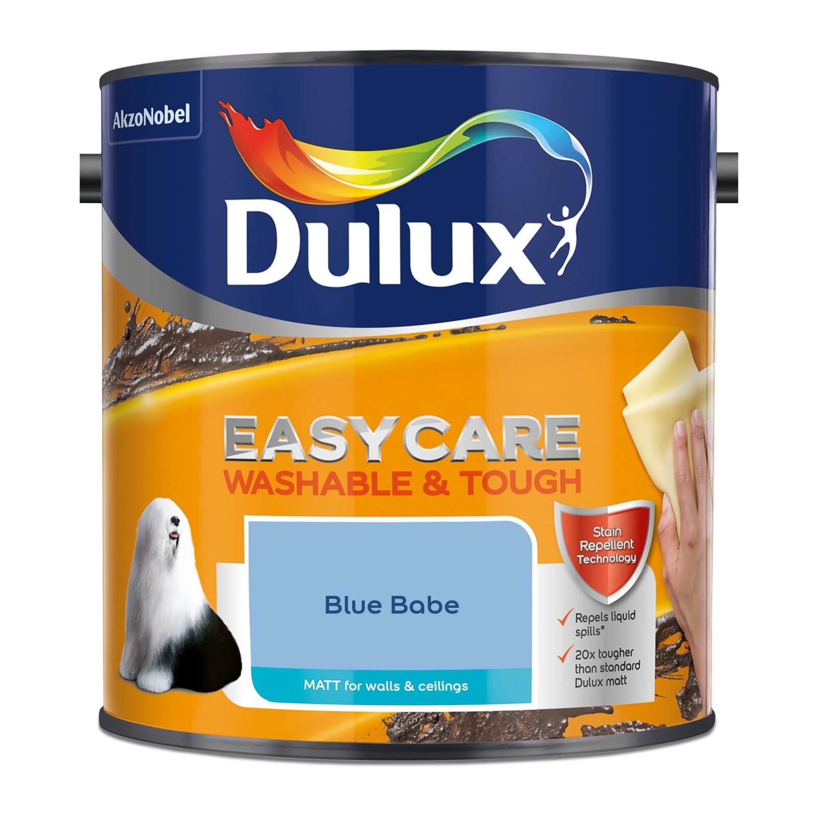 Dulux Easycare Washable & Tough Matt Paint Blue Babe - 2.5L