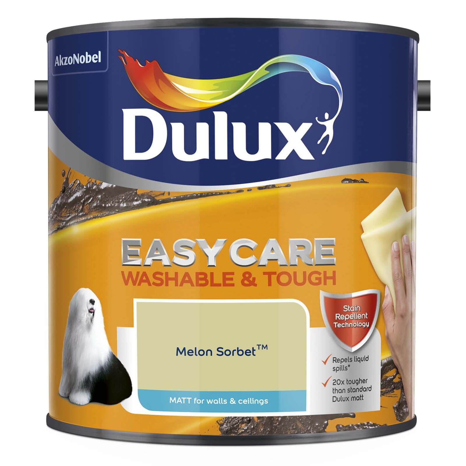 Dulux Easycare Washable & Tough Melon Sorbet Matt Paint - 2.5L
