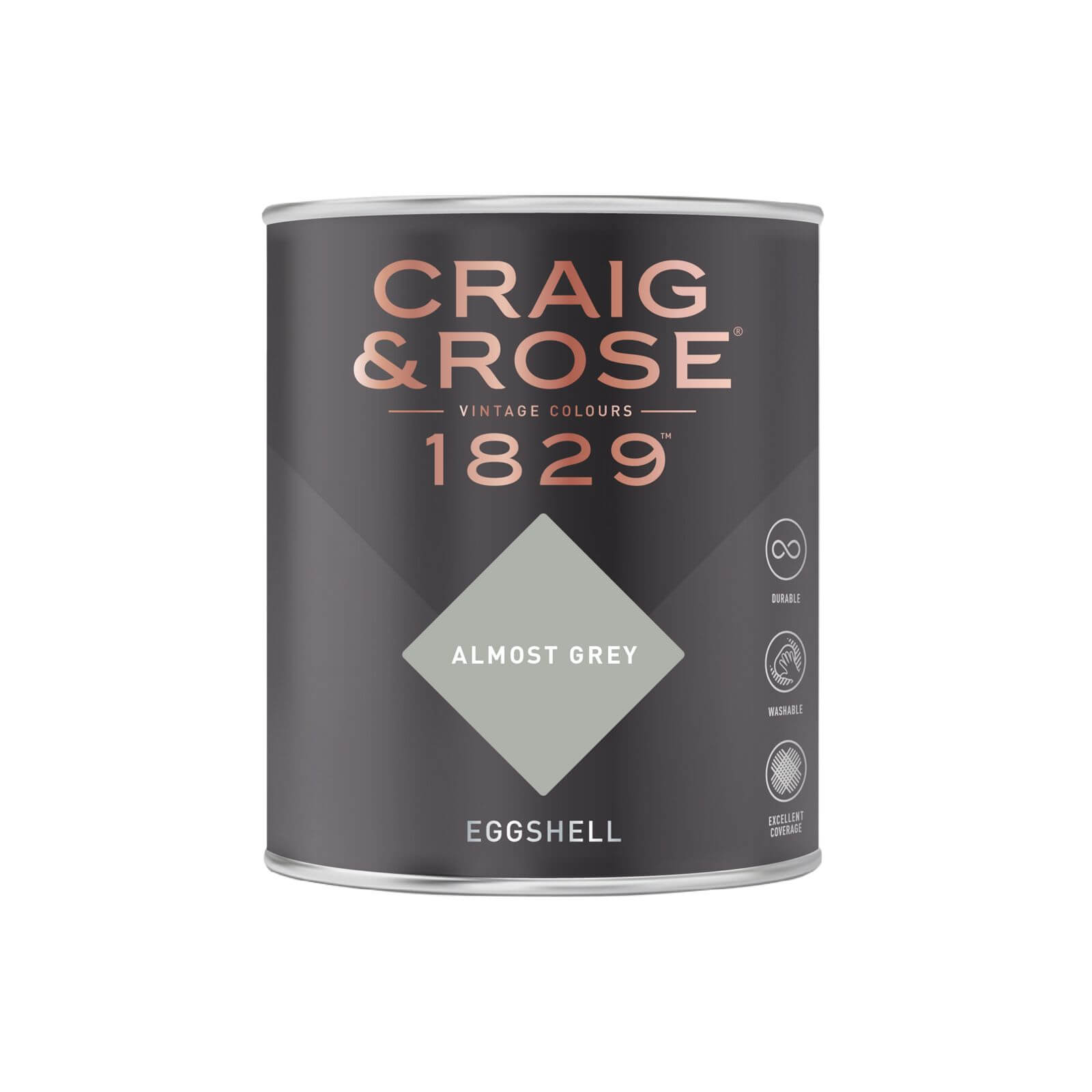 Craig & Rose 1829 Eggshell Paint Almost Grey - 750ml