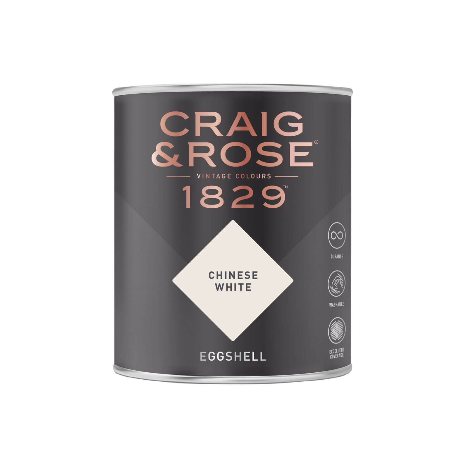 Craig & Rose 1829 Eggshell Paint Chinese White - 750ml