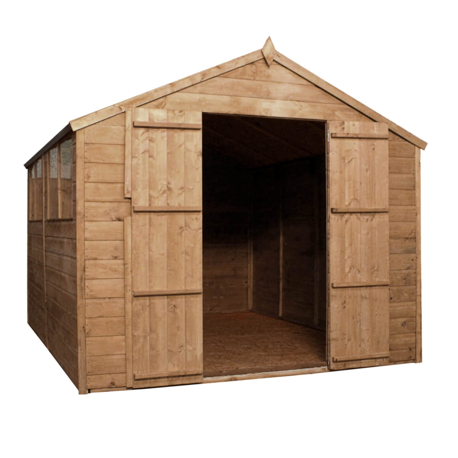 Mercia 12x8ft Pressure Treated Shiplap Apex Wooden Shed