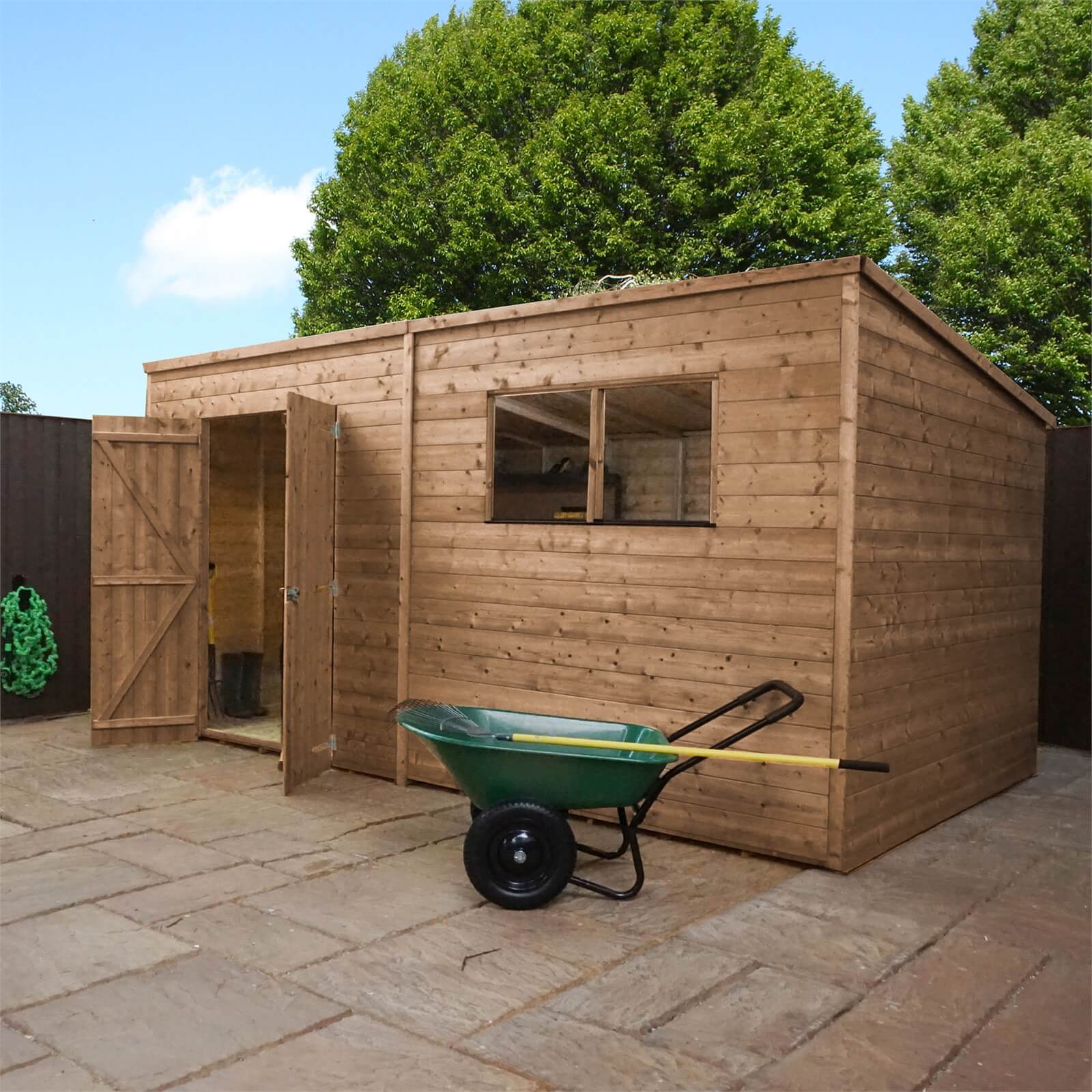 Mercia 14 x 6ft Pressure Treated Pent Wooden Shed