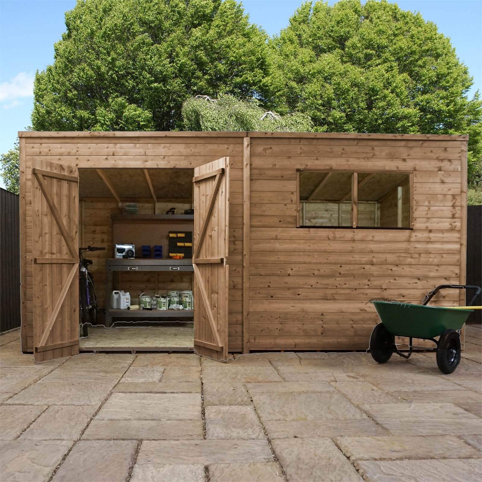 Mercia 14 x 6ft Pressure Treated Pent Wooden Shed