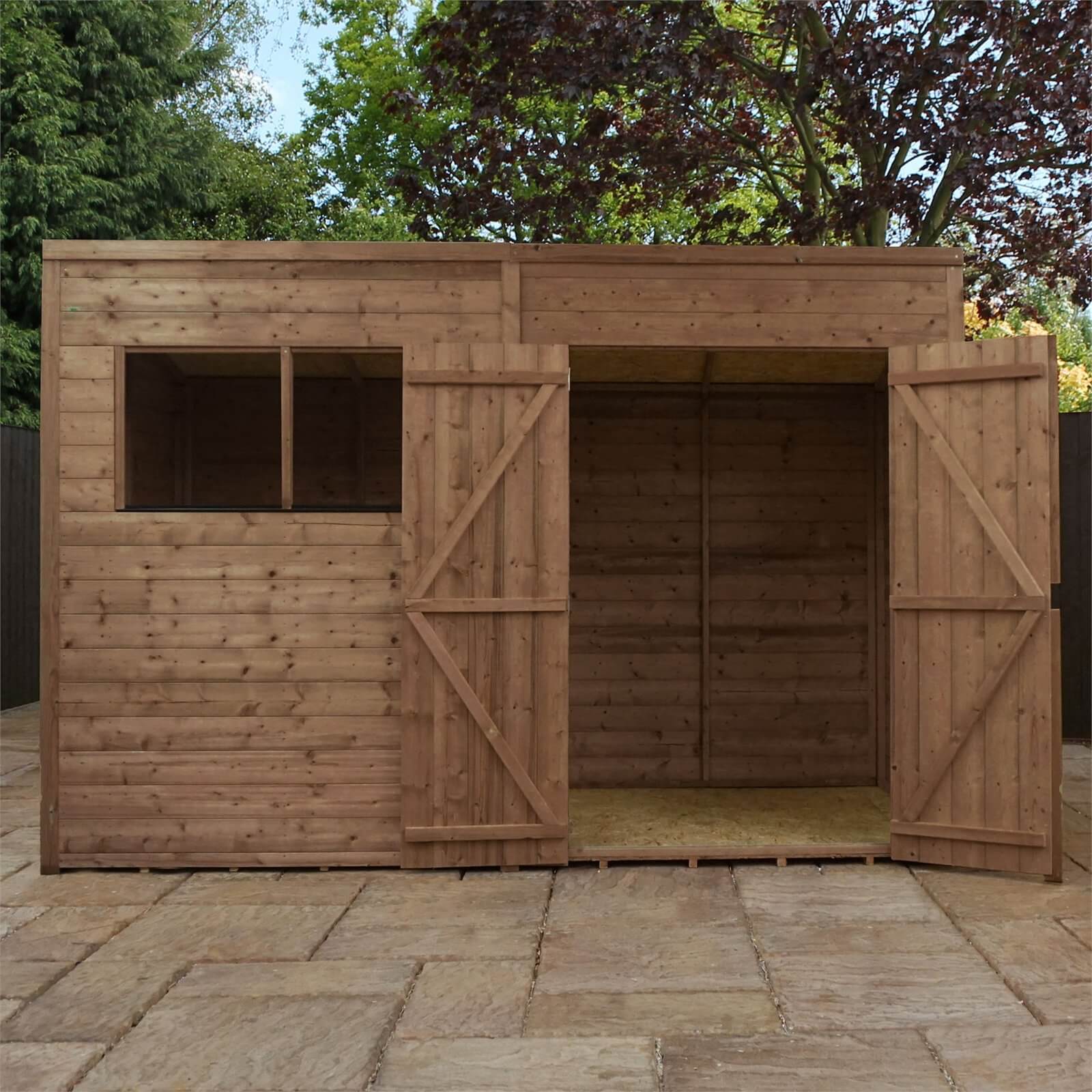 Mercia 10x8ft Pressure Treated Pent Wooden Shed