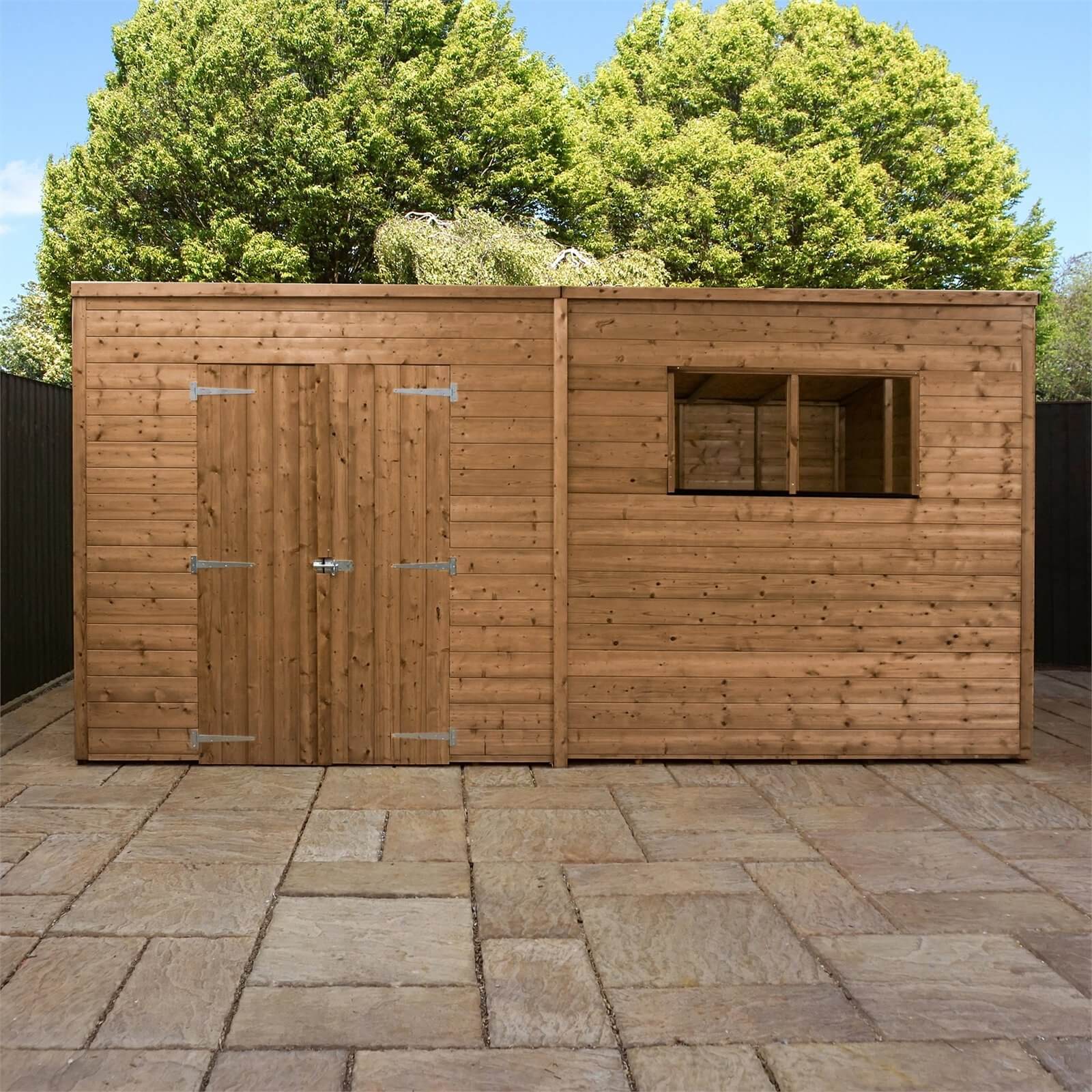 Mercia 14x8ft Pressure Treated Pent Wooden Shed