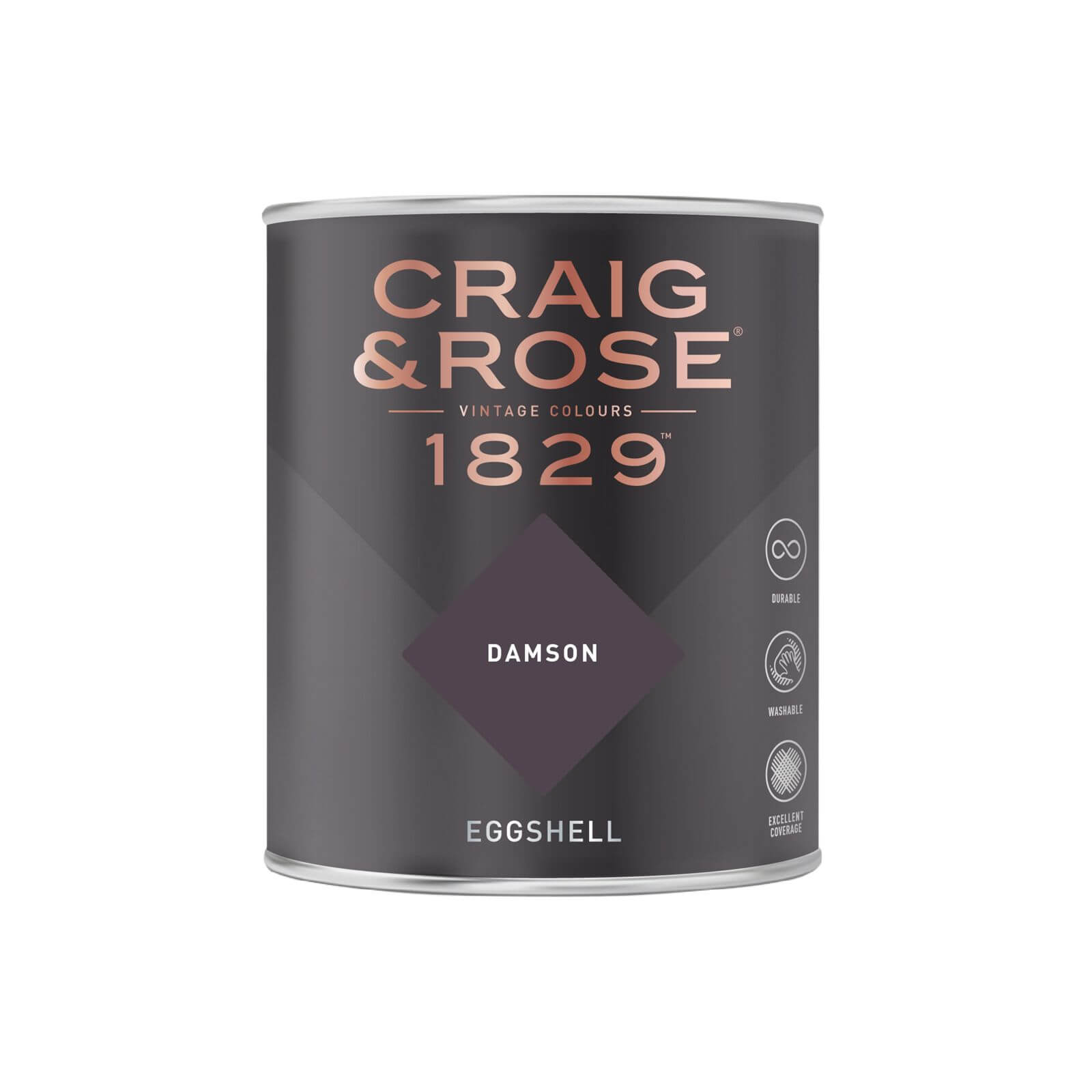 Craig & Rose 1829 Eggshell Paint Damson - 750ml