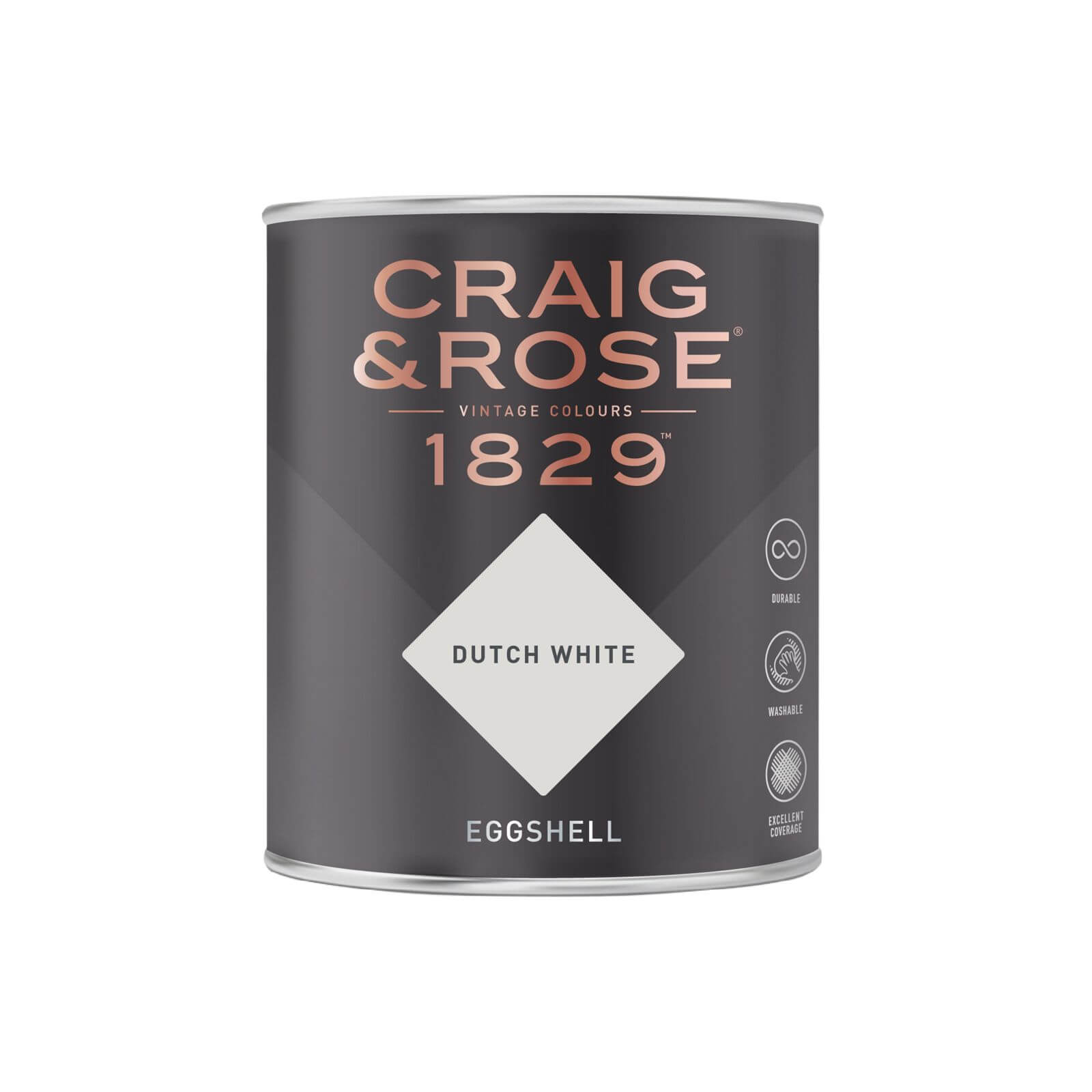 Craig & Rose 1829 Eggshell Paint Dutch White - 750ml