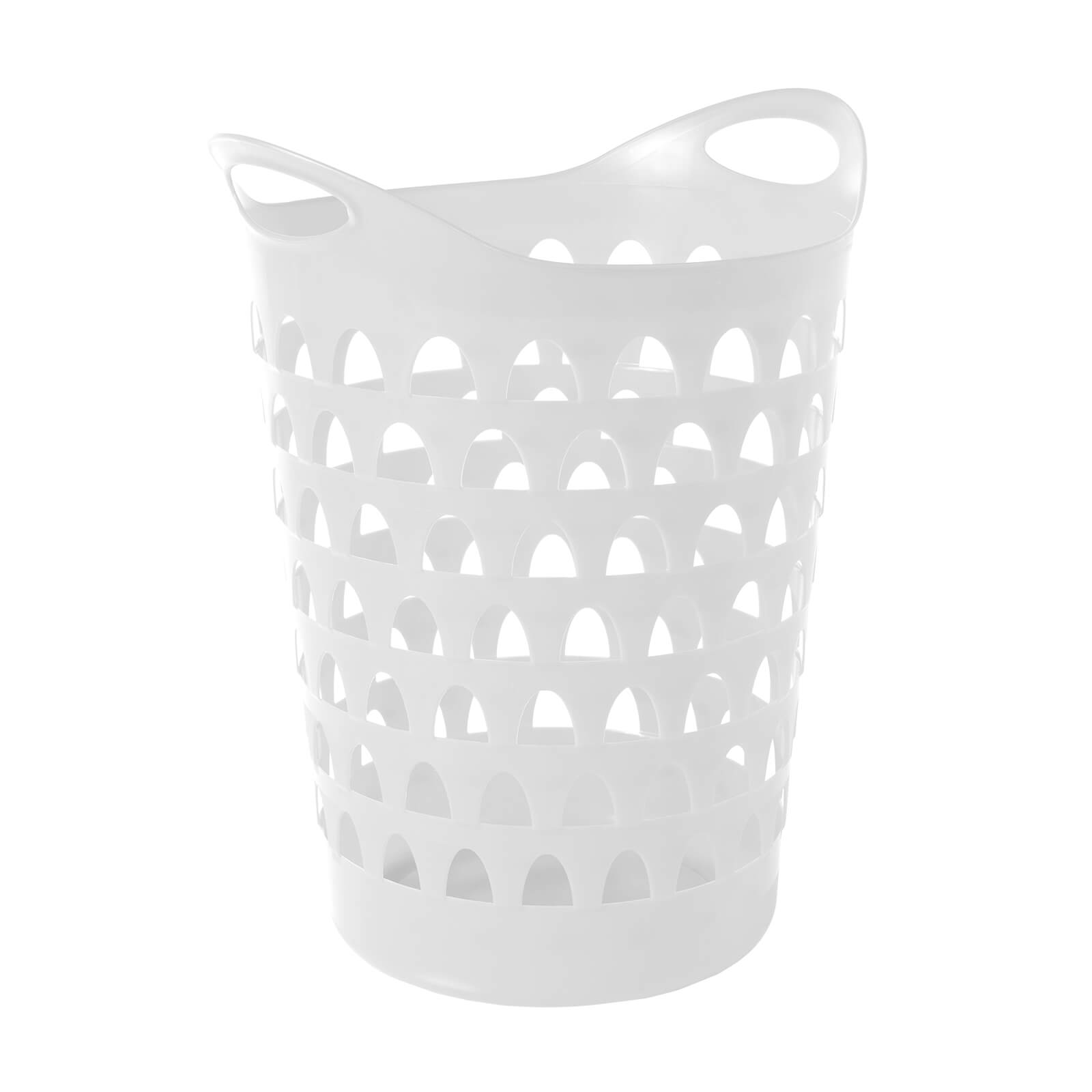 Strata Tall Flexi Laundry Basket - White