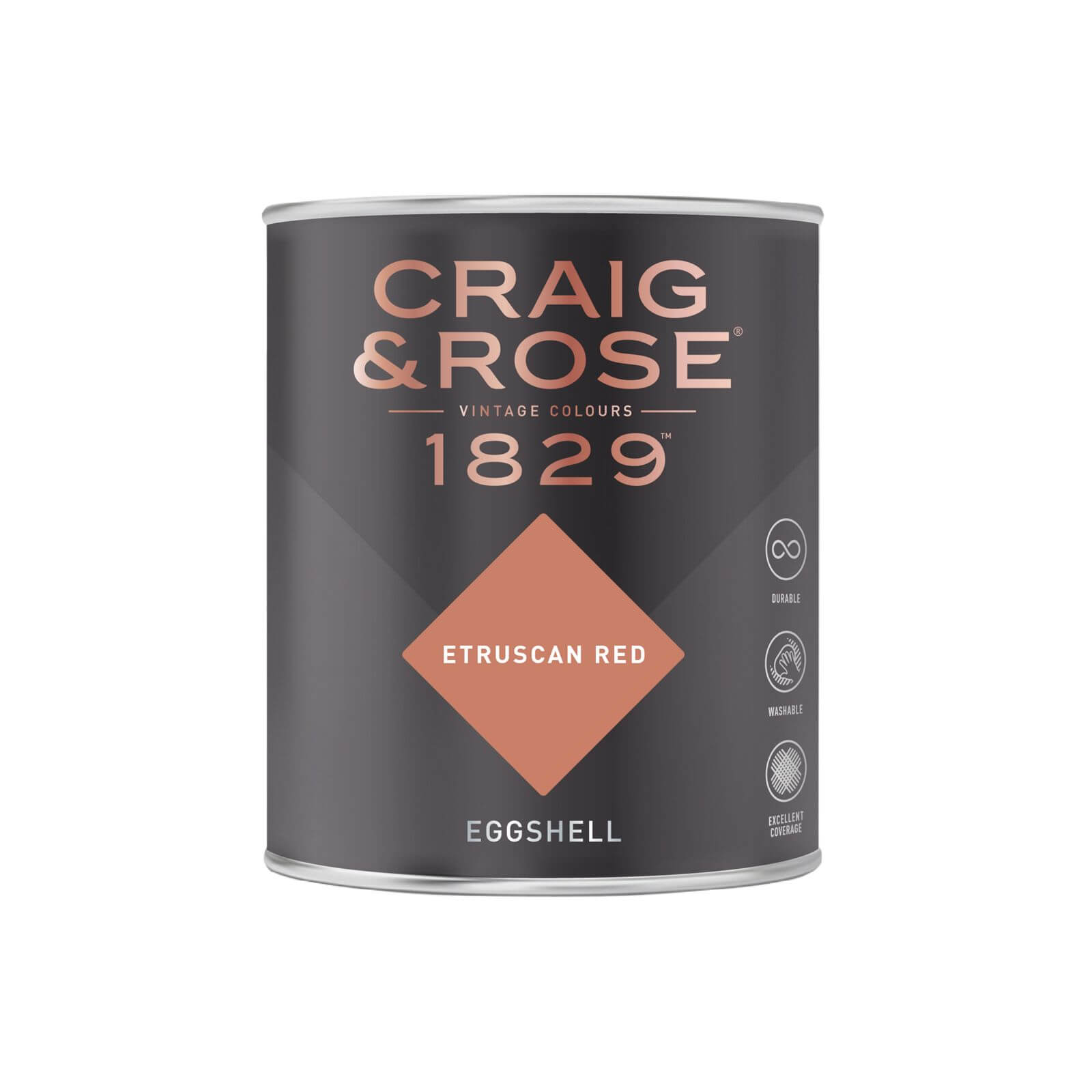 Craig & Rose 1829 Eggshell Paint Etruscan Red - 750ml