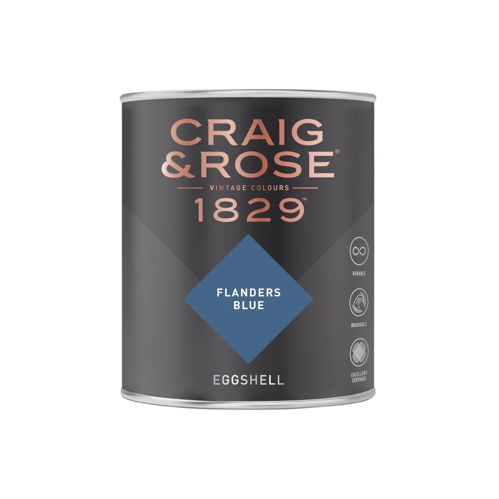 Craig & Rose 1829 Eggshell Paint Flanders Blue - 750ml