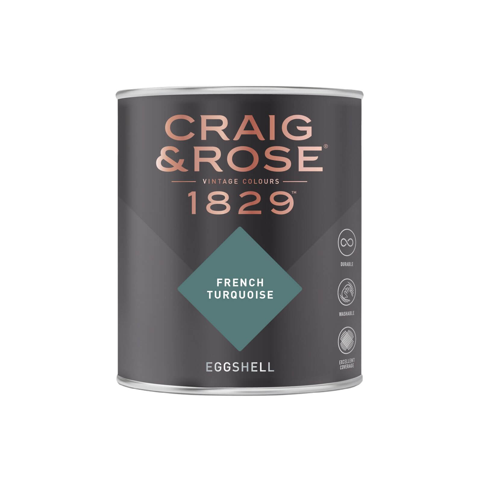 Craig & Rose 1829 Eggshell Paint French Turquoise - 750ml