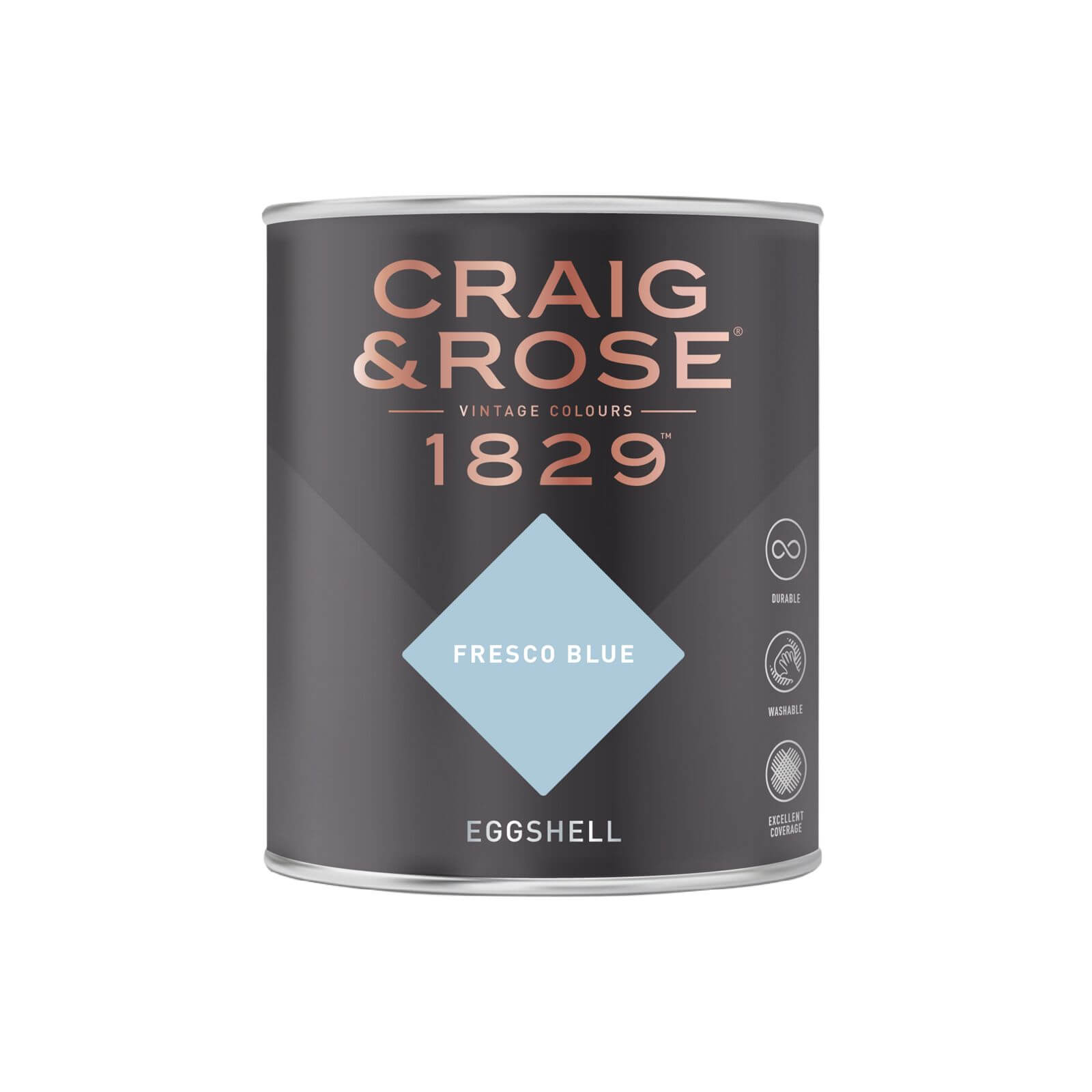 Craig & Rose 1829 Eggshell Paint Fresco Blue - 750ml
