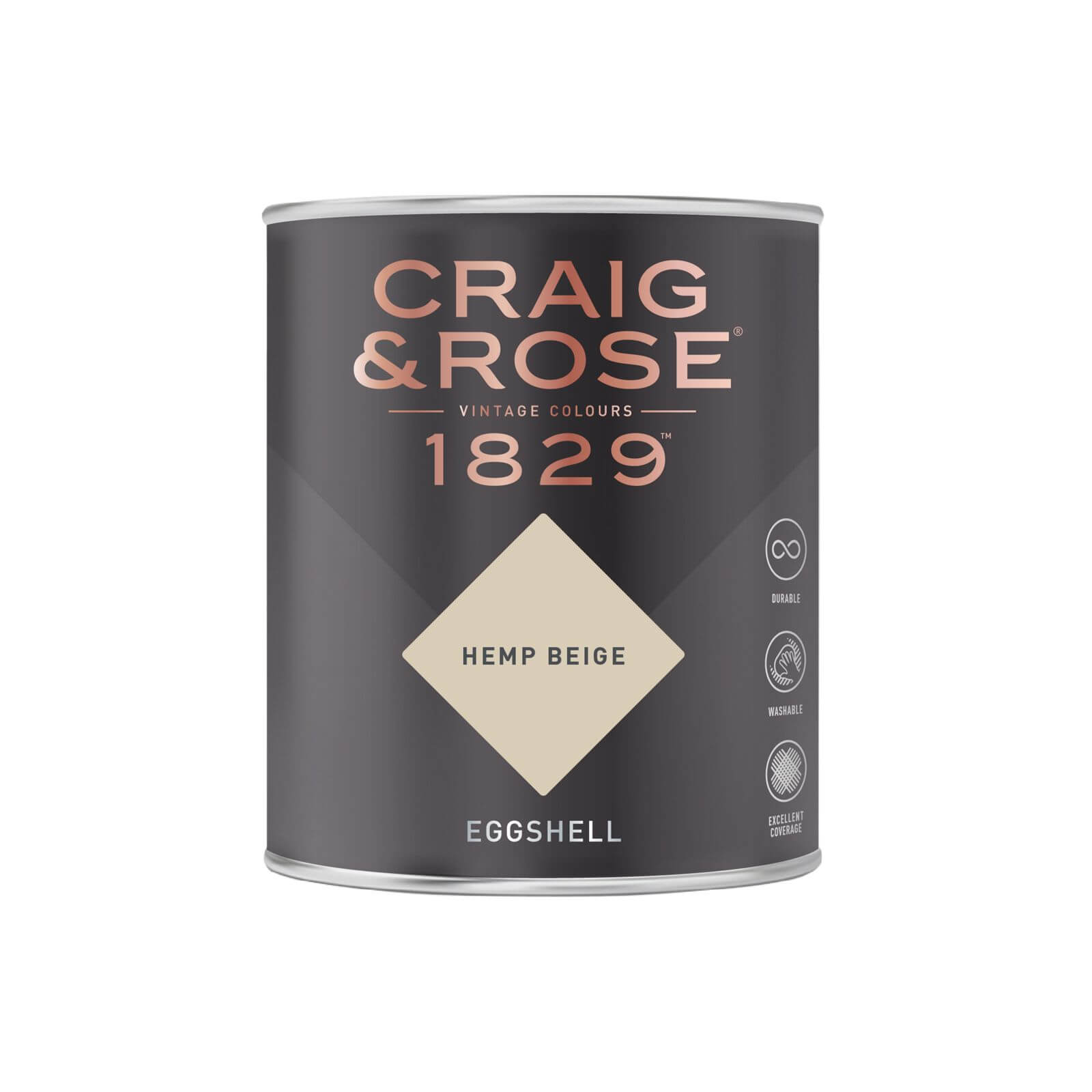 Craig & Rose 1829 Eggshell Paint Hemp Beige - 750ml