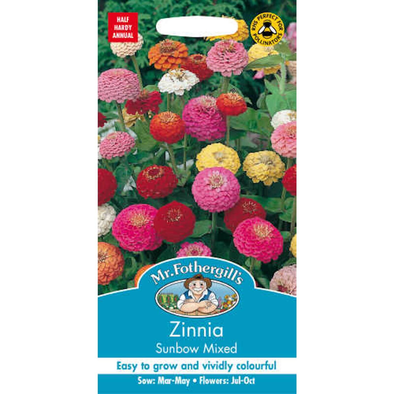 Mr. Fothergill's Zinnia Sunbow Mixed Seeds